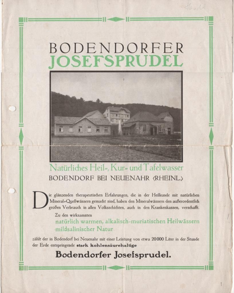 Pospekt über Bodendorfer Josefsprudel (Heimatmuseum und -Archiv Bad Bodendorf CC BY-NC-SA)