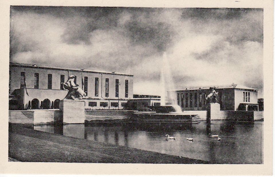 Offizielle Postkarte &quot;Ausstellungsgebäude Kaiserslautern&quot; (Theodor-Zink-Museum Kaiserslautern CC BY-NC-SA)