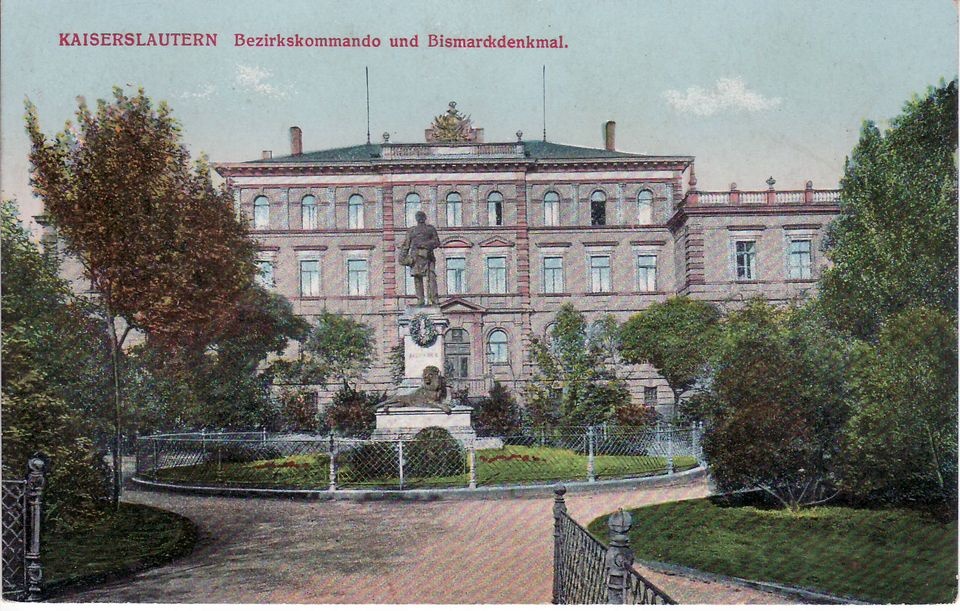 KAISERSLAUTERN Bezrikskommando und Bismarckdenkmal (Theodor-Zink-Museum Kaiserslautern CC BY-NC-SA)
