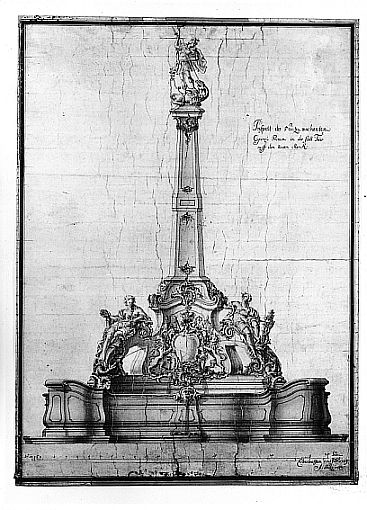 Entwurf für den Georgsbrunnen (Stadtmuseum Simeonstift Trier CC BY-NC-ND)