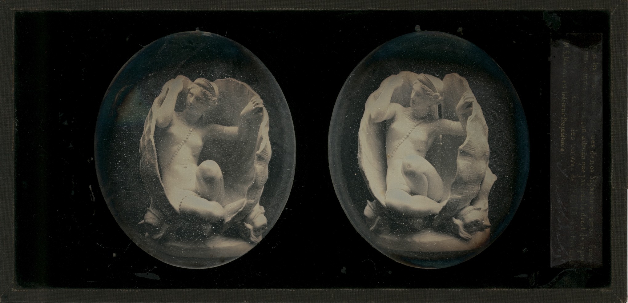 Daguerreotypie: Skulptur "Die Geburt der Aphrodite" (Stadtgeschichtliches Museum Leipzig Haus Böttchergäßchen CC0)