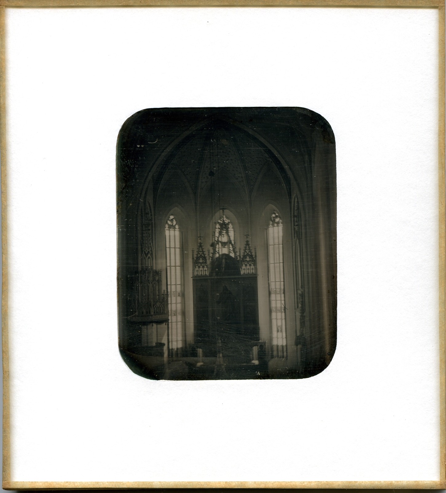 Daguerreotypie: Ehemalige Propsteikirche "St. Trinitatis" (Stadtgeschichtliches Museum Leipzig Haus Böttchergäßchen CC0)