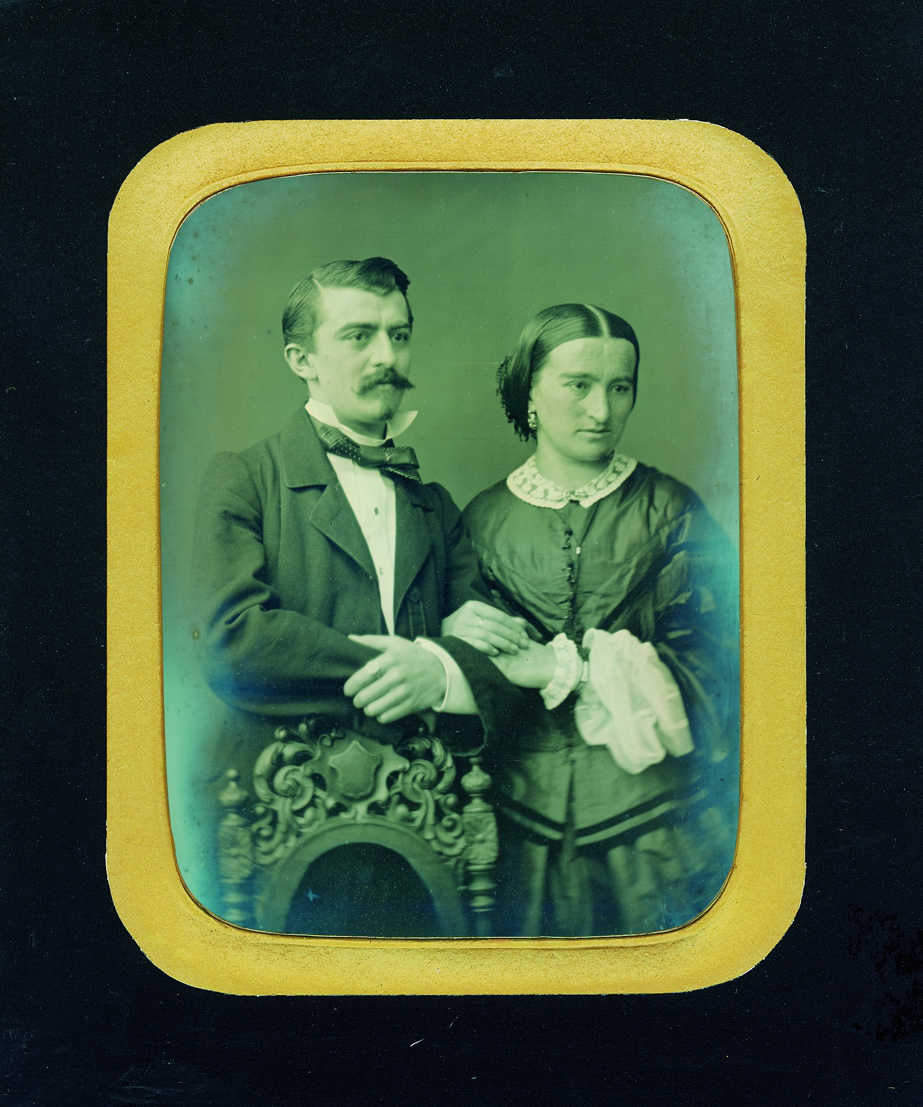 Daguerreotypie: Porträt eines Paares (Stadtgeschichtliches Museum Leipzig Haus Böttchergäßchen CC0)