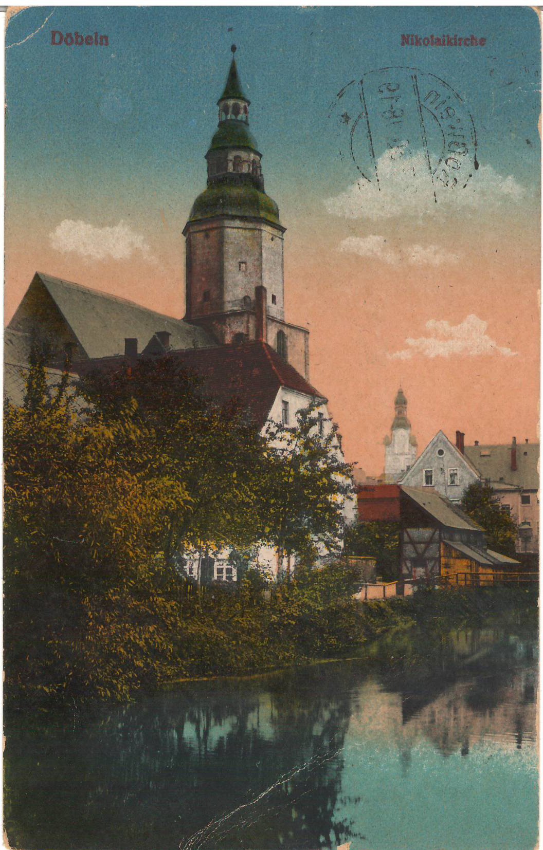 Ansichtspostkarte Döbeln: Nicolaikirche (Stadtmuseum / Kleine Galerie Döbeln CC BY-NC-SA)