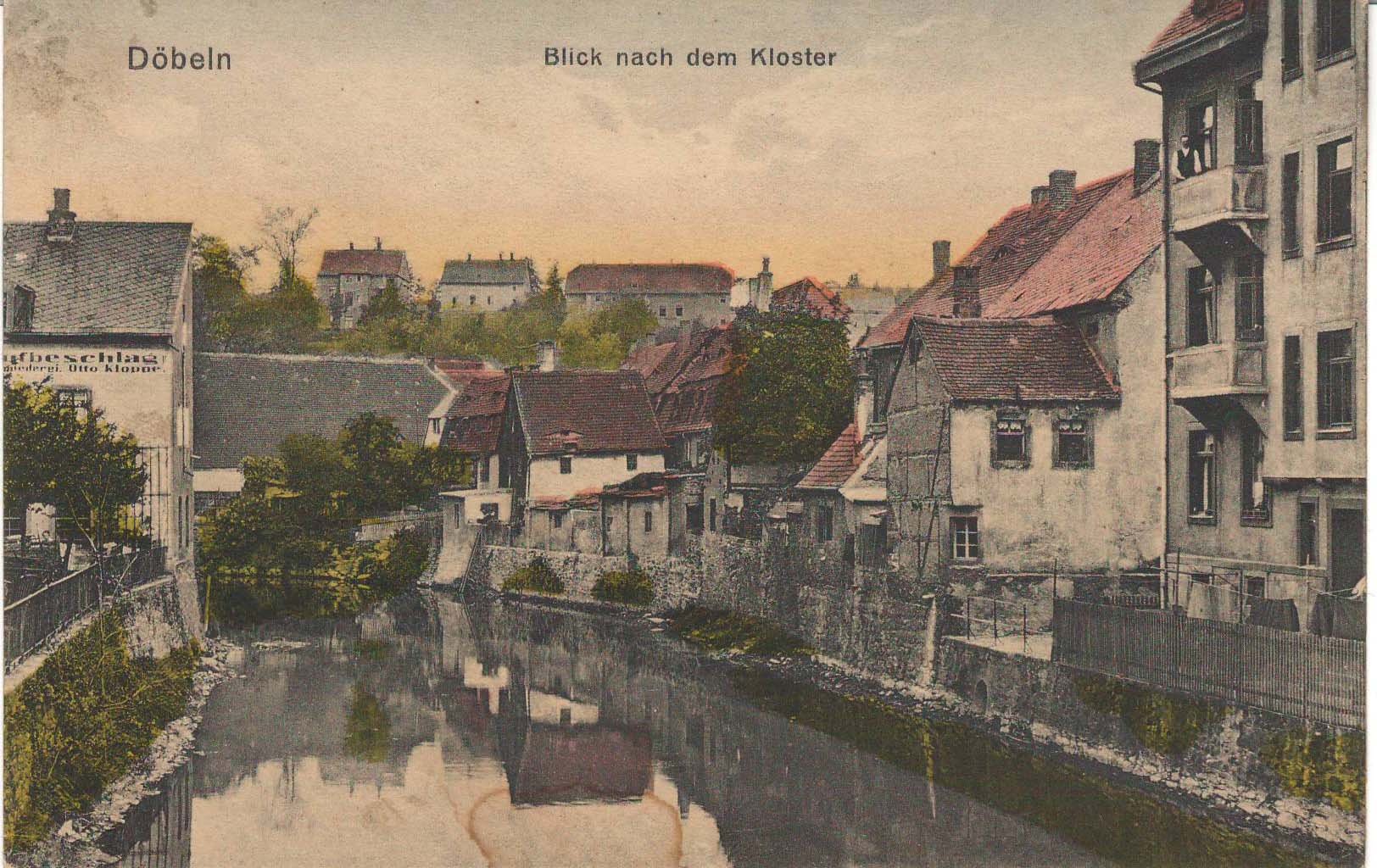 Ansichtspostkarte Döbeln: Blick nach dem Kloster (Stadtmuseum / Kleine Galerie Döbeln CC BY-NC-SA)