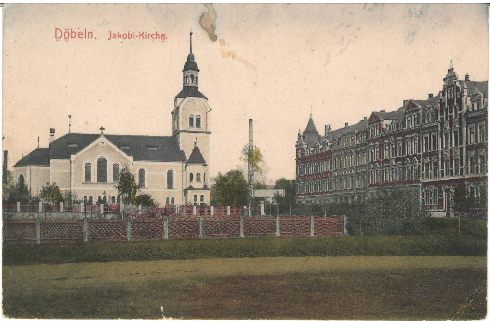 Ansichtspostkarte Döbeln: Jakobikirche (Stadtmuseum / Kleine Galerie Döbeln CC BY-NC-SA)