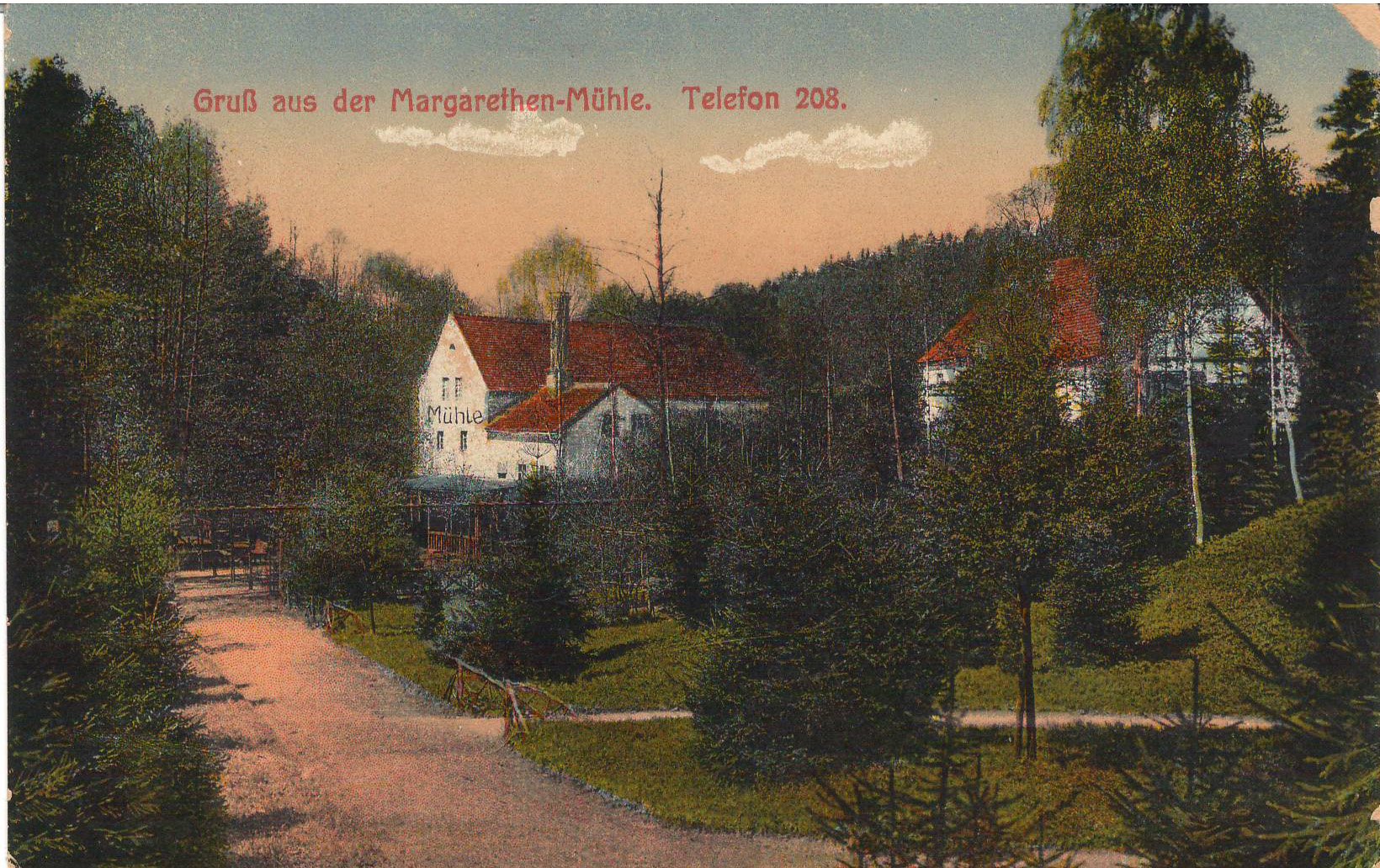 Ansichtspostkarte Döbeln: Gruß aus der Margarethenmühle (Stadtmuseum / Kleine Galerie Döbeln CC BY-NC-SA)