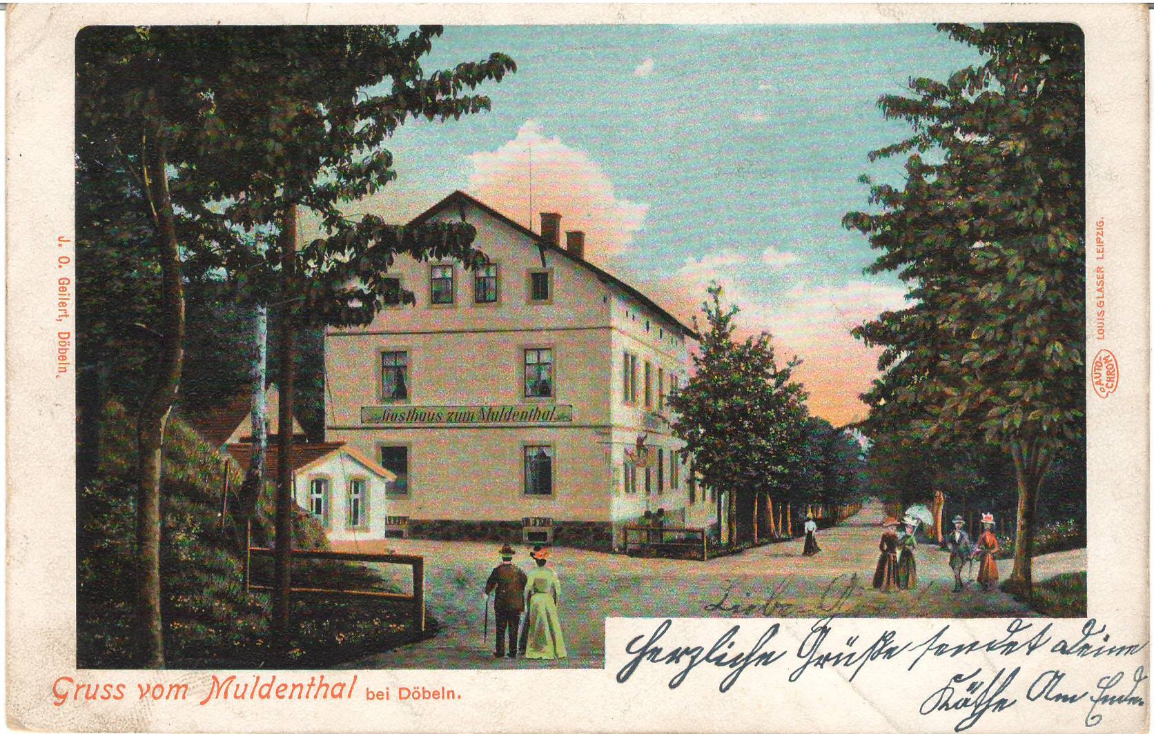 Ansichtspostkarte Döbeln: Gruß vom Muldenthal (Stadtmuseum / Kleine Galerie Döbeln CC BY-NC-SA)