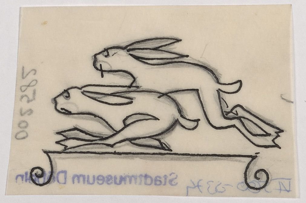 Entwurf "Hasen" (Stadtmuseum / Kleine Galerie Döbeln CC BY-NC-SA)