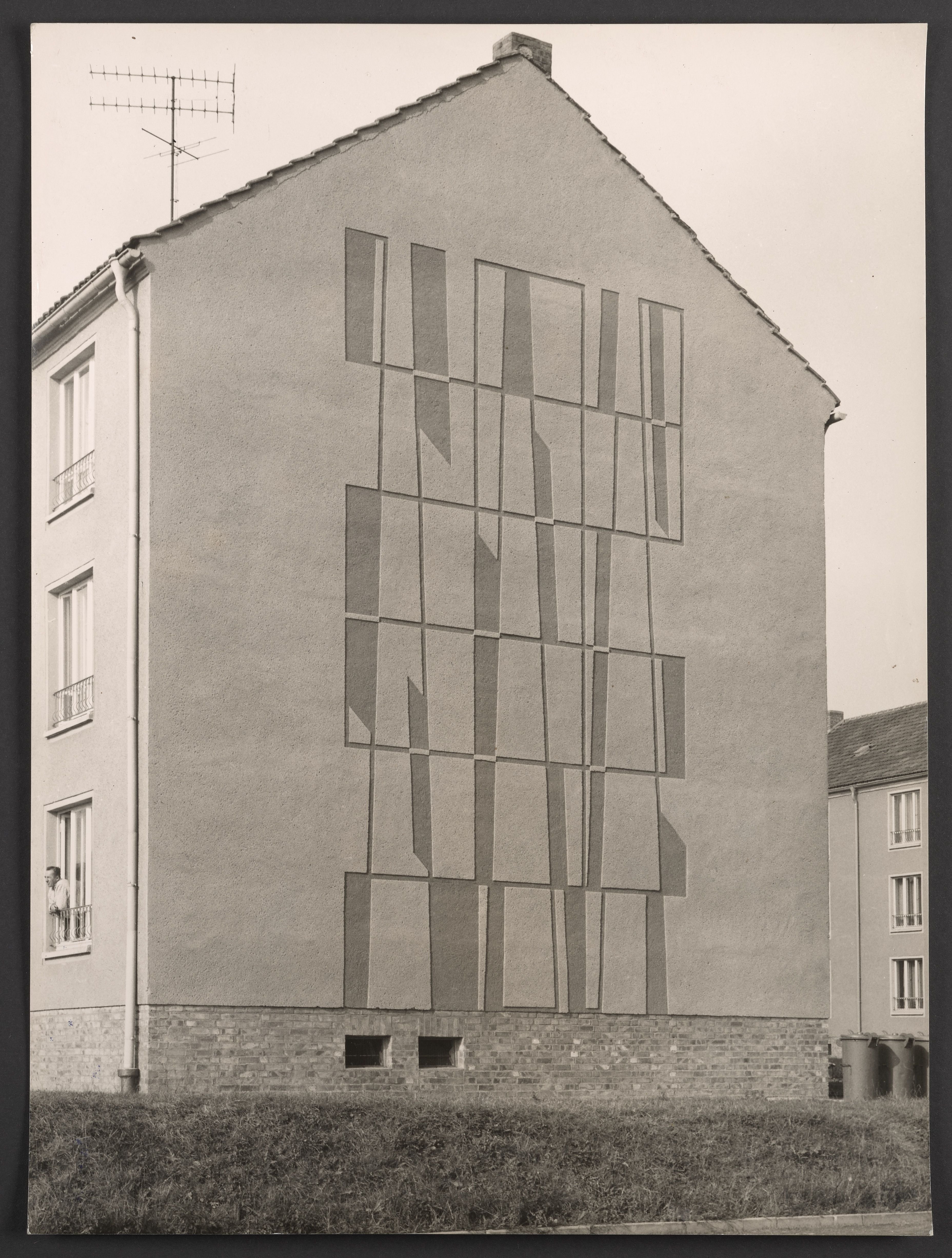 Fotografie "Sgraffito an Hauswand" (Stadtmuseum / Kleine Galerie Döbeln CC BY-NC-SA)