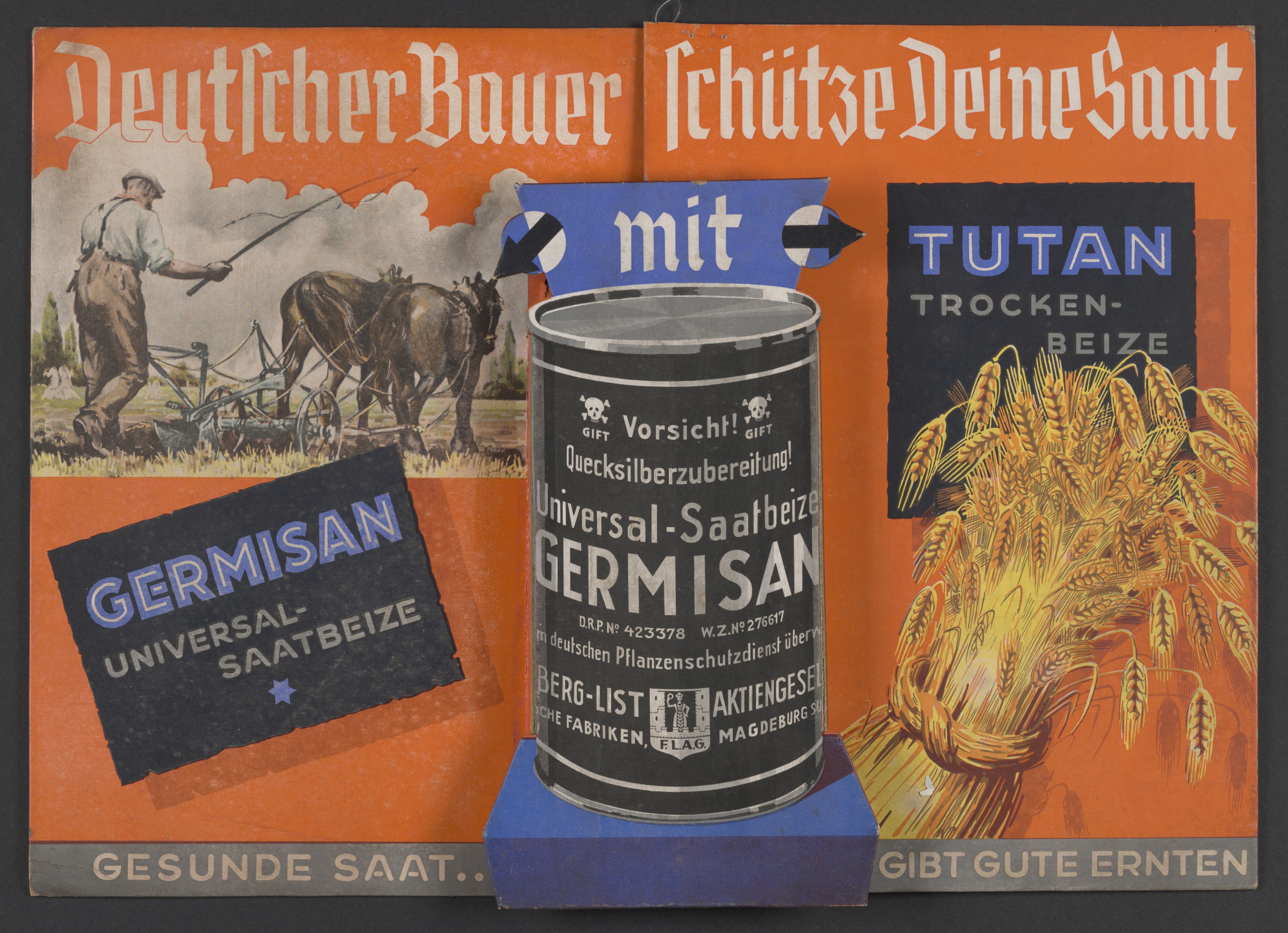 Plakat "Deutscher Bauer schütze deine Saat" (Stadtmuseum / Kleine Galerie Döbeln CC BY-NC-SA)