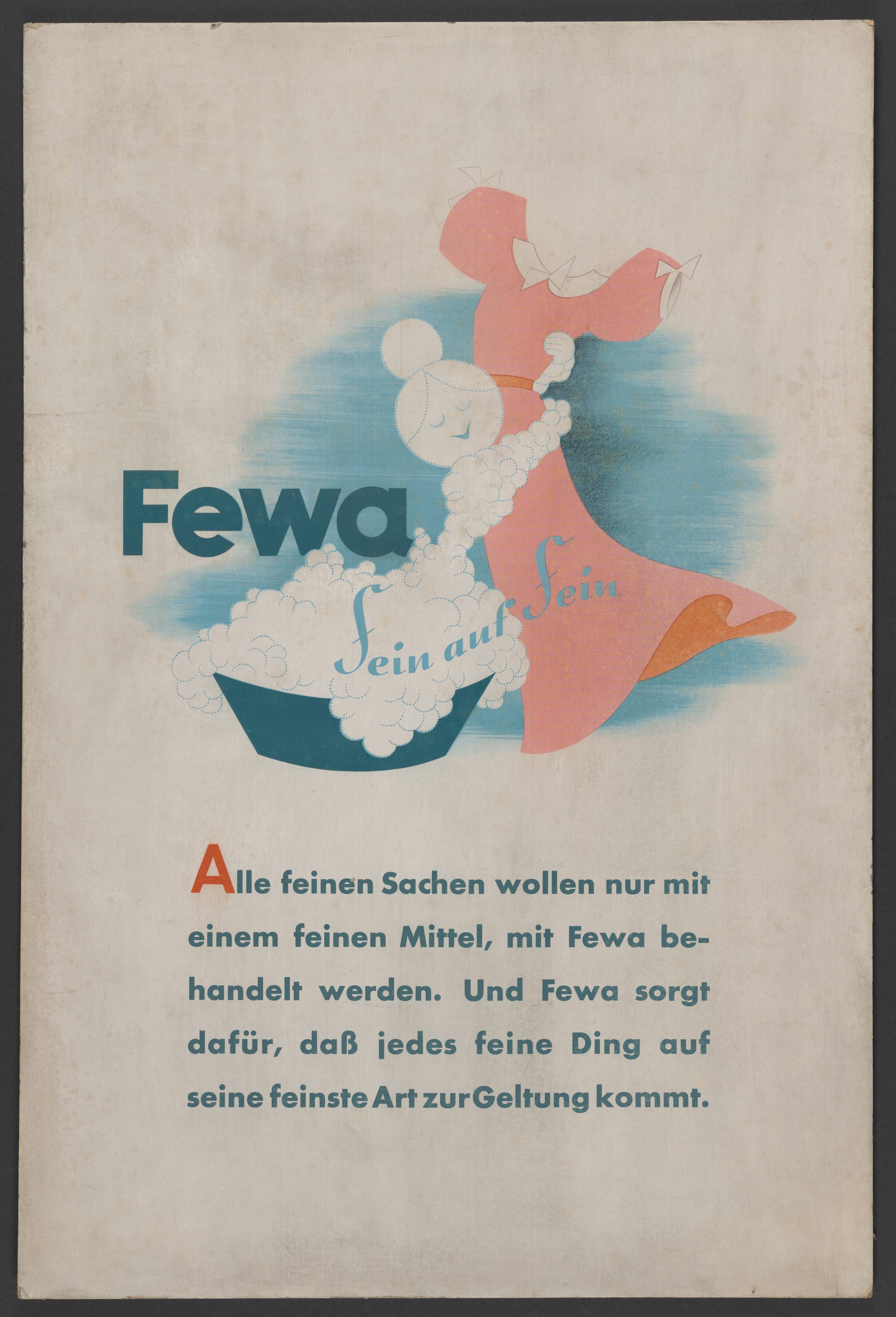 Plakat "Fewa" (Stadtmuseum / Kleine Galerie Döbeln CC BY-NC-SA)