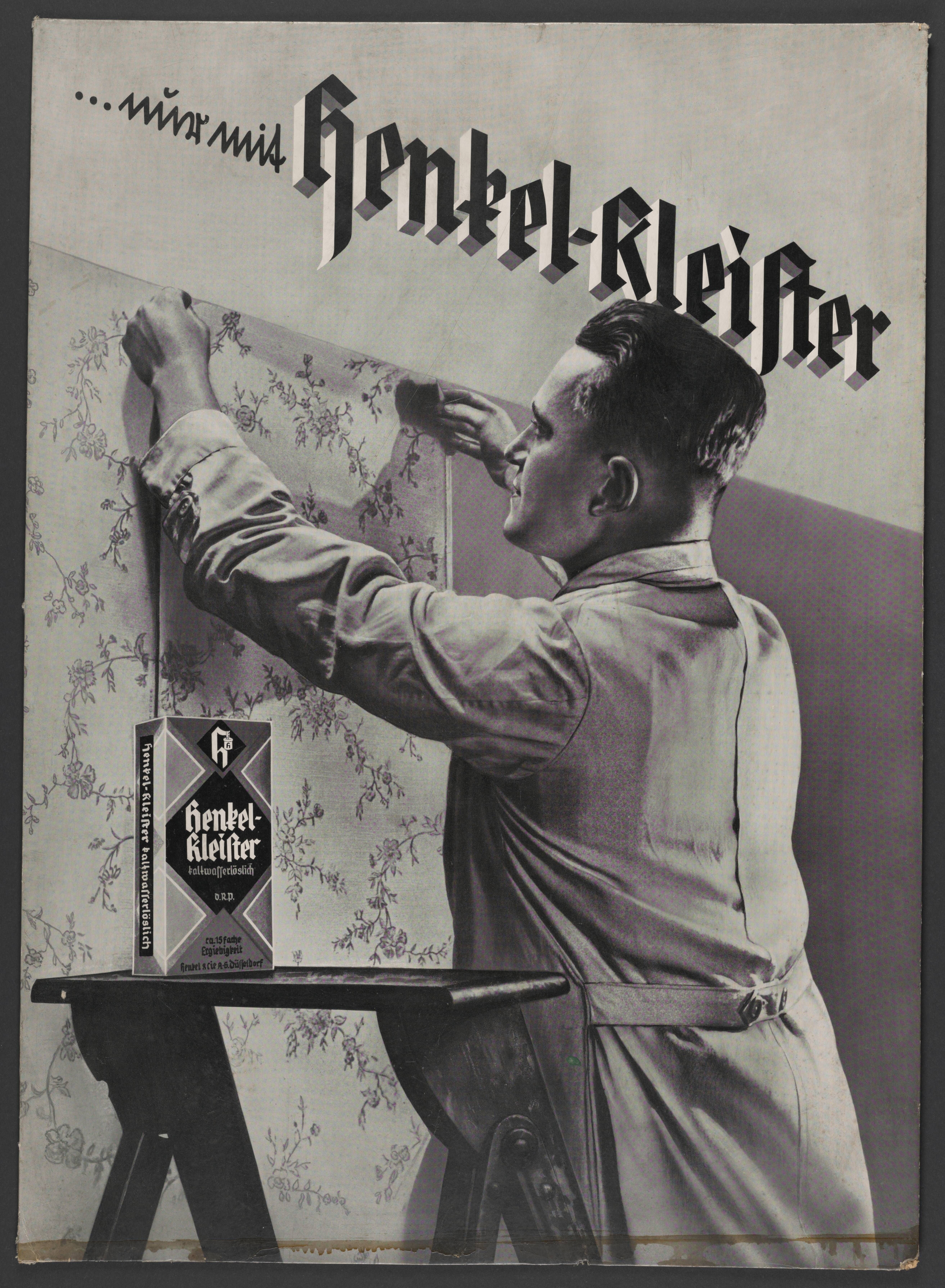 Plakat "…nur mit Henkel-Kleister" (Stadtmuseum / Kleine Galerie Döbeln CC BY-NC-SA)