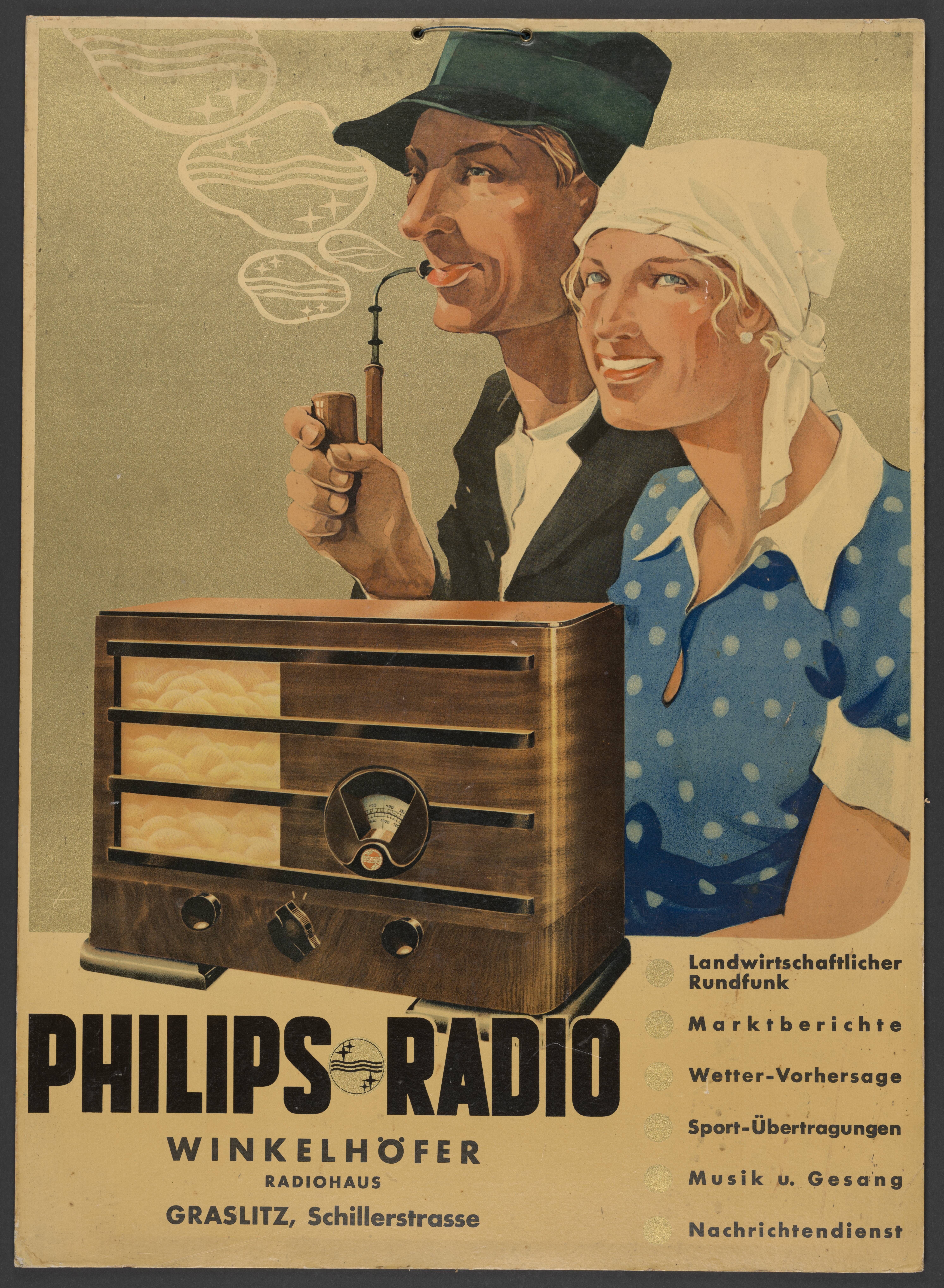 Plakat "Philips Radio" (Stadtmuseum / Kleine Galerie Döbeln CC BY-NC-SA)