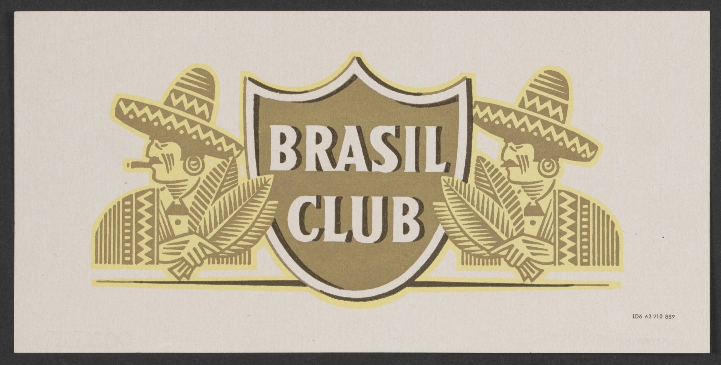 Plakat für die Zigarrenmarke "Brasil Club" (Stadtmuseum / Kleine Galerie Döbeln CC BY-NC-SA)