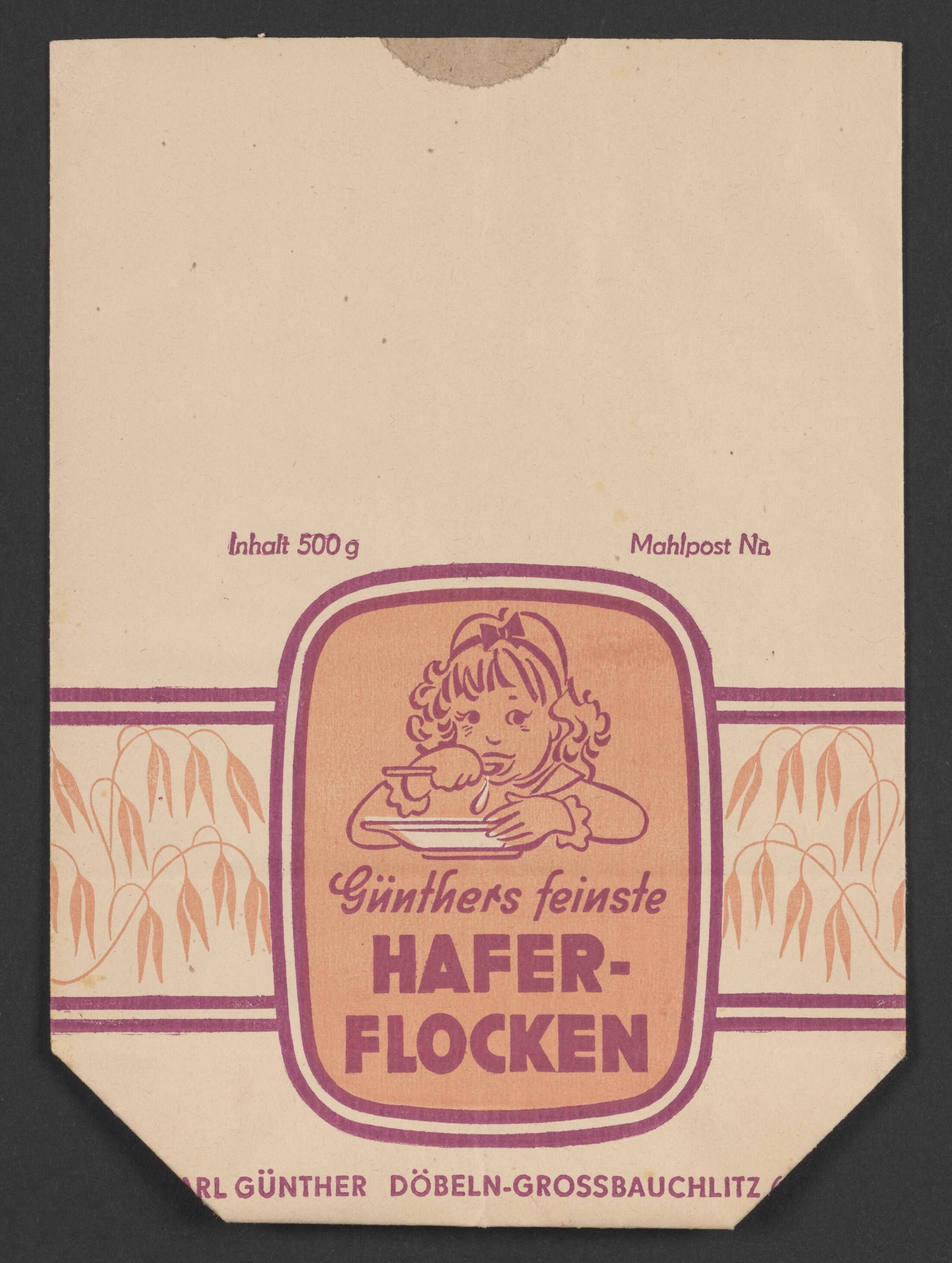 Verpackung für Haferflocken (Stadtmuseum / Kleine Galerie Döbeln CC BY-NC-SA)