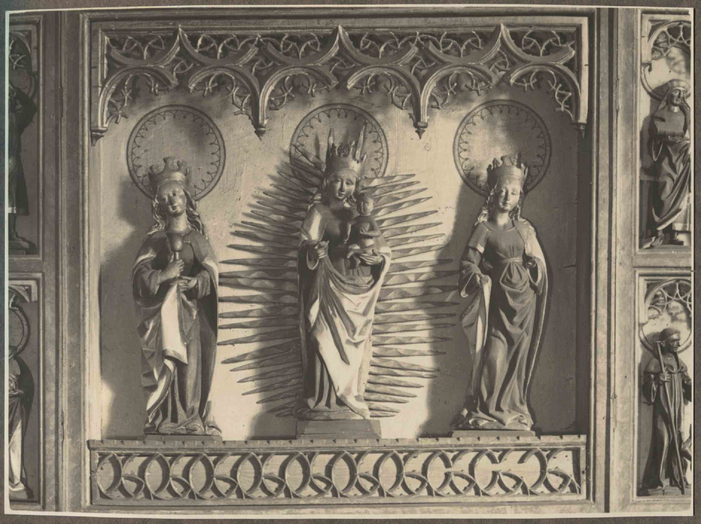 Mittelfiguren am Altar der Alten Kirche (Karrasburg Museum Coswig CC BY-NC-SA)
