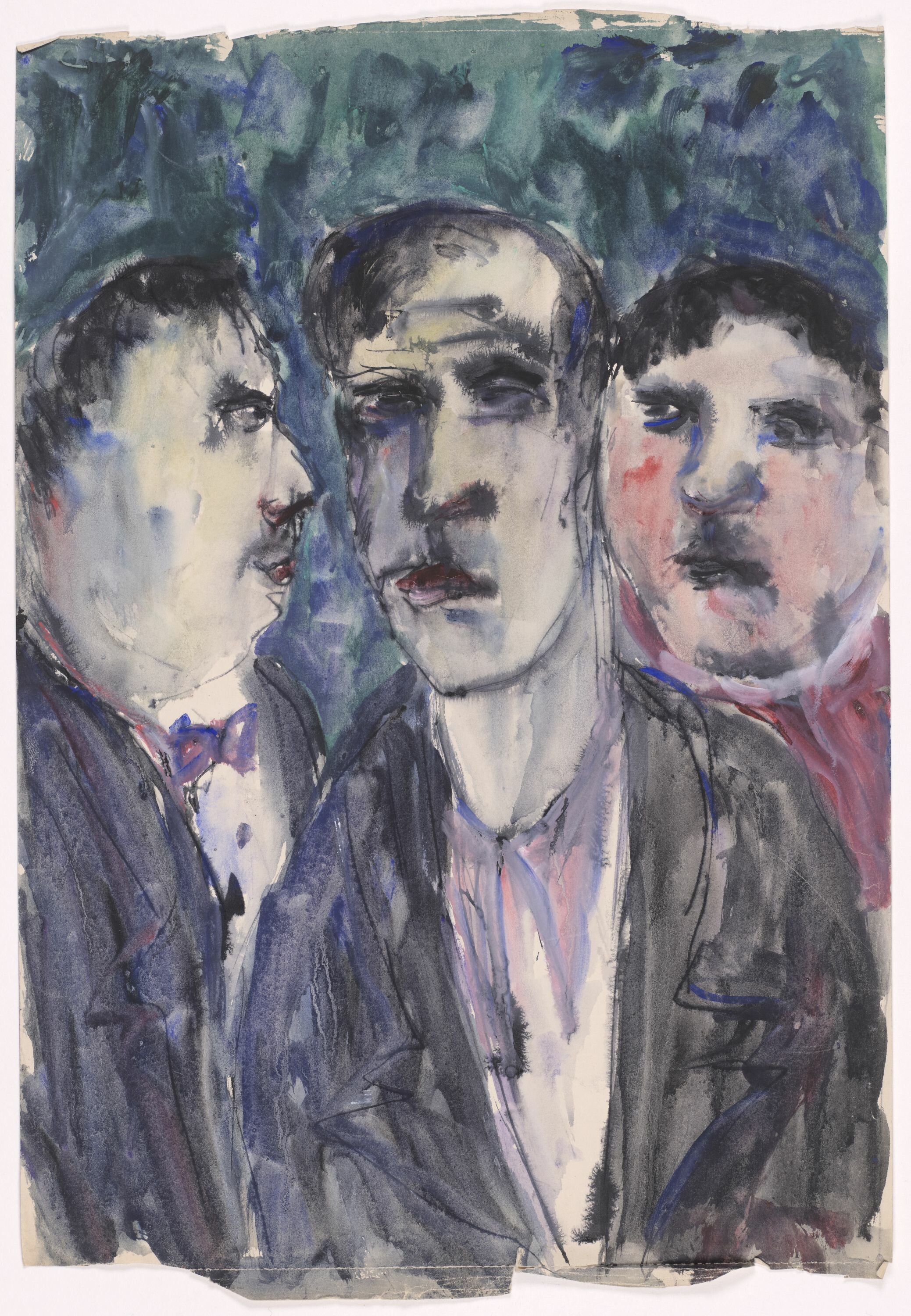 ohne Titel (Drei Männer) (© Erbengemeinschaft Edit und Albert Hennig | KUNSTSAMMLUNGEN ZWICKAU – Max-Pechstein-Museum RR-F)