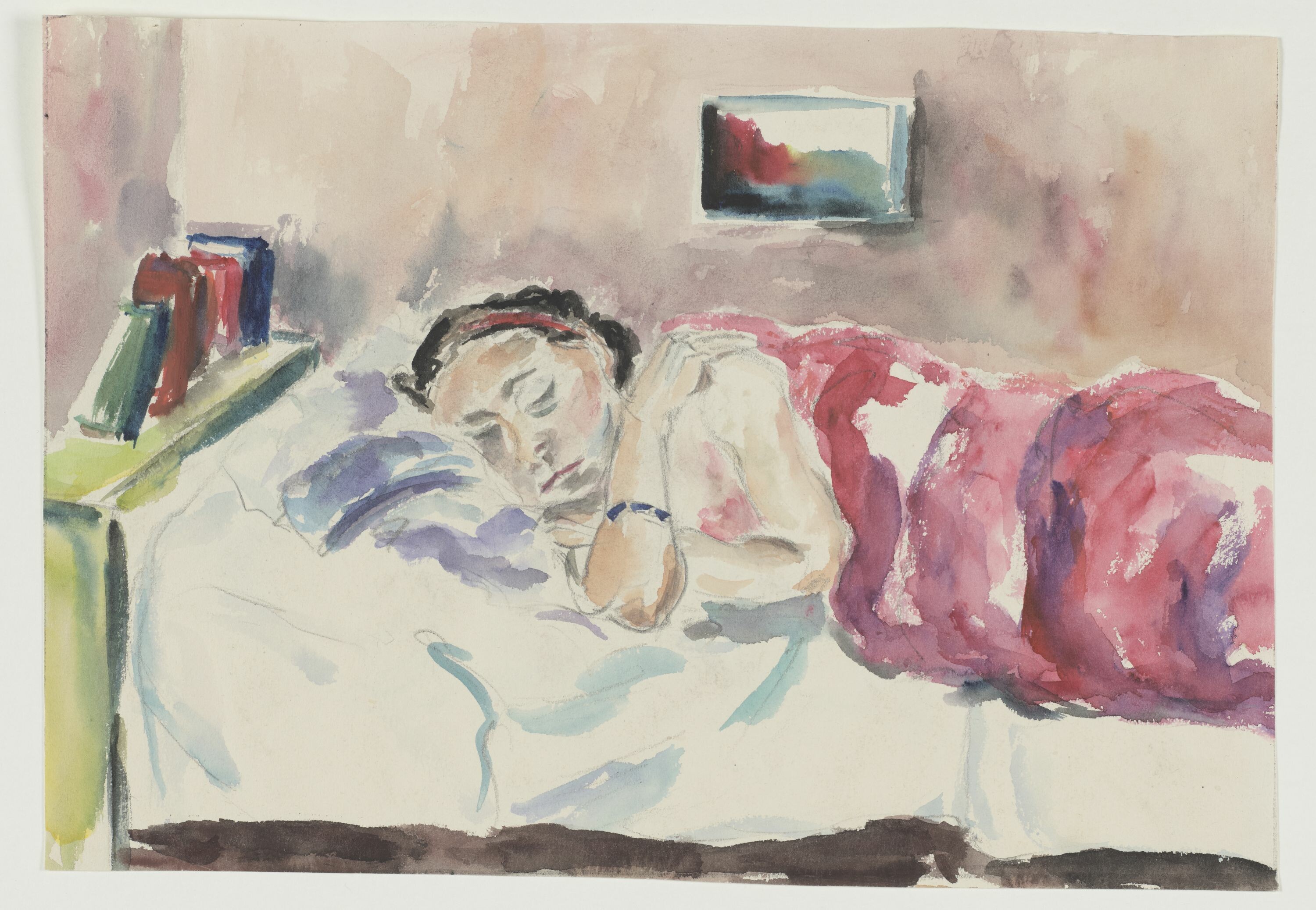 ohne Titel (schlafende Frau) (© Erbengemeinschaft Edit und Albert Hennig | KUNSTSAMMLUNGEN ZWICKAU – Max-Pechstein-Museum RR-F)