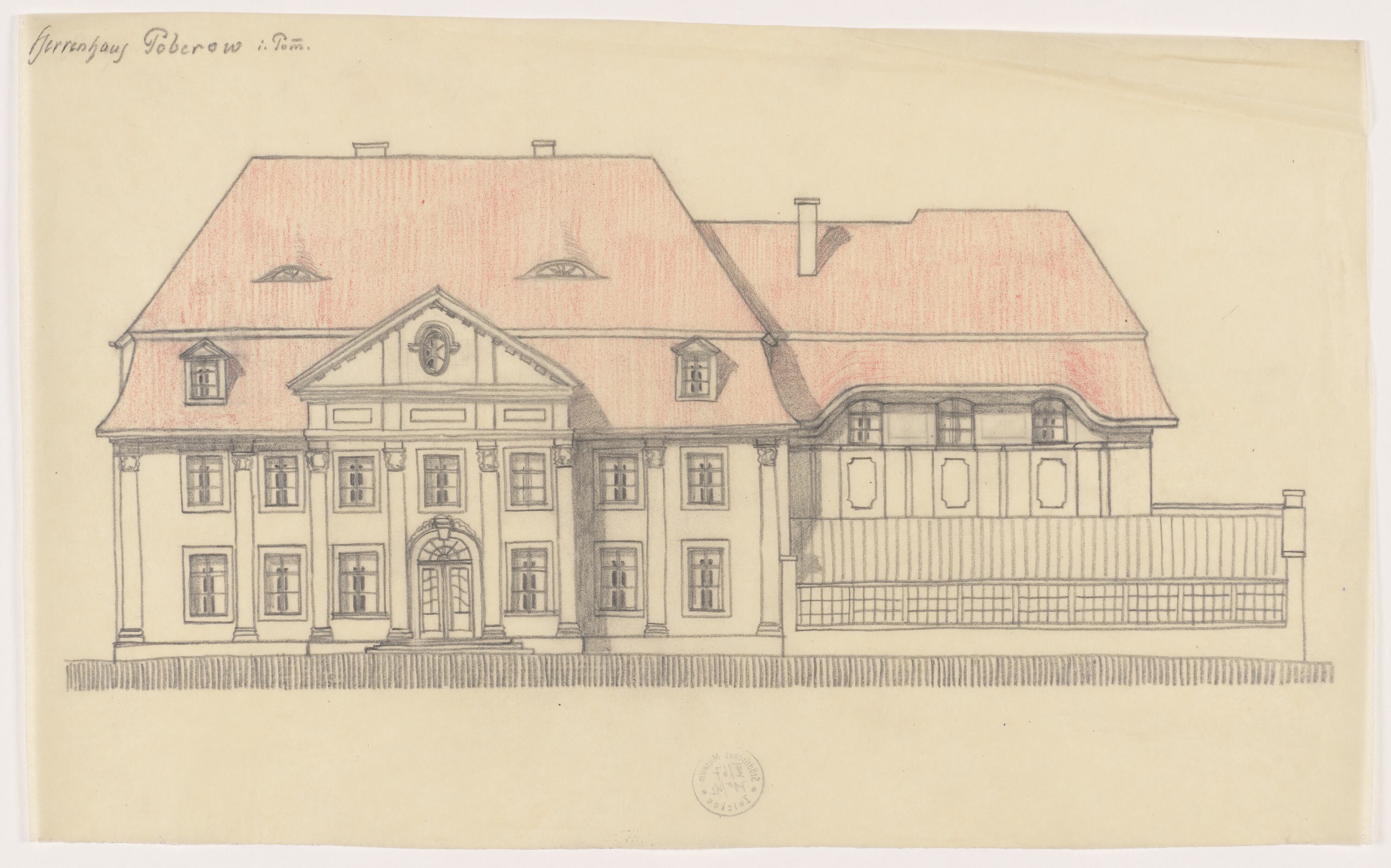 Herrenhaus Poberow in Pommern, Entwurf (© Bleyl, Berlin/Solingen RR-F)