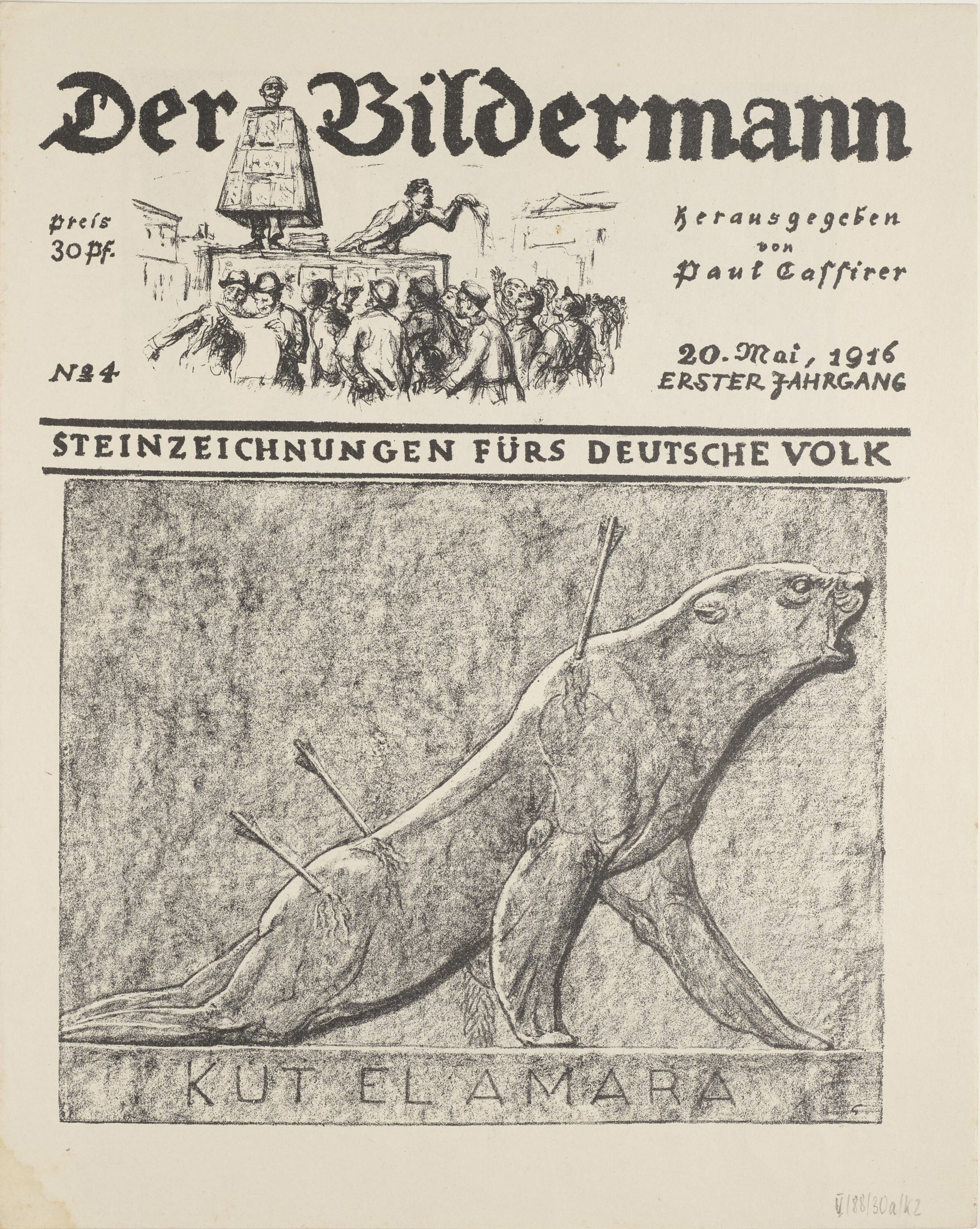 KUT EL AMARA, aus: Der Bildermann, Nr. 4, 20. Mai 1916 (KUNSTSAMMLUNGEN ZWICKAU Max-Pechstein-Museum RR-F)
