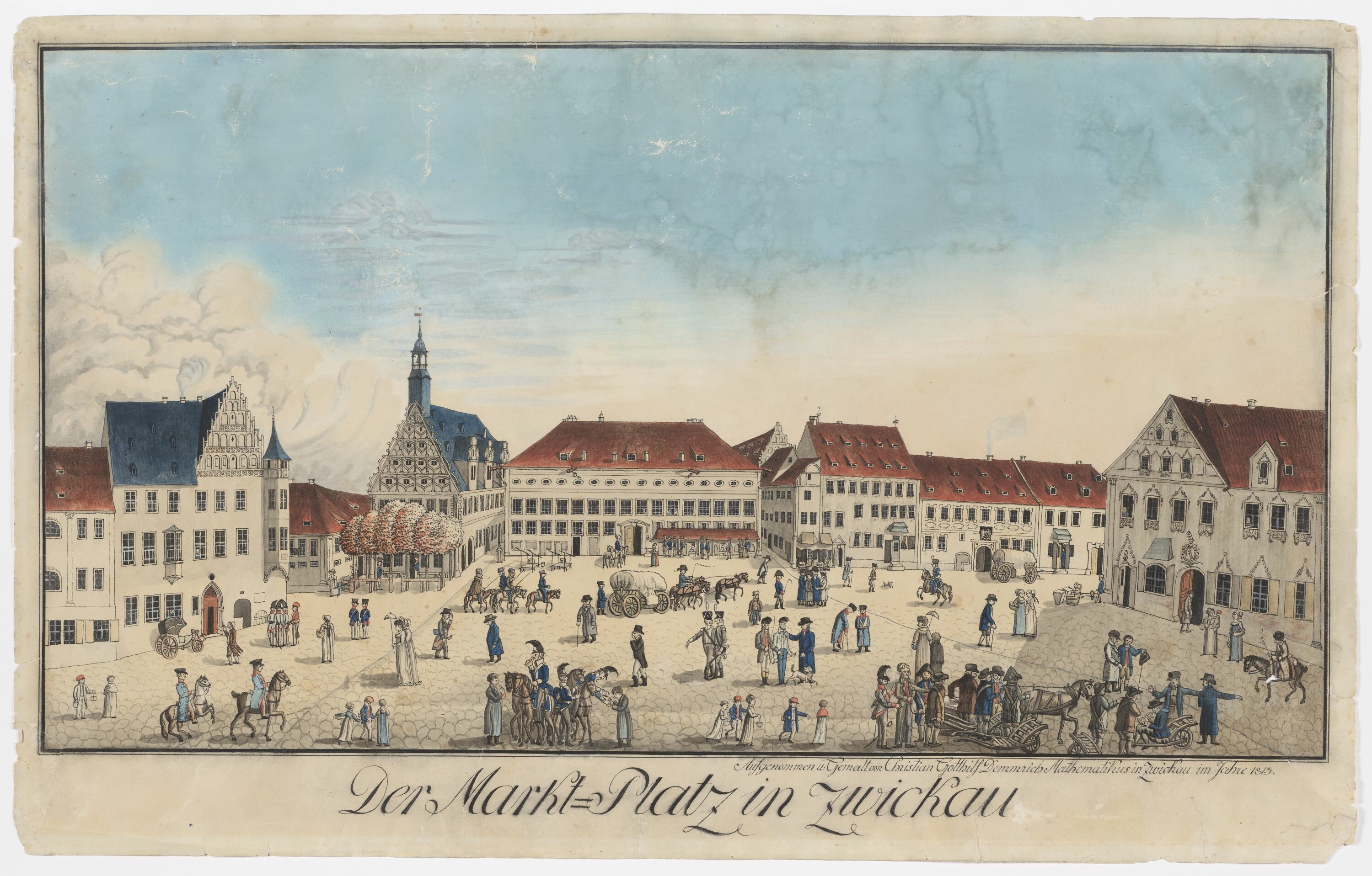 Der Markt-Platz in Zwickau (KUNSTSAMMLUNGEN ZWICKAU Max-Pechstein-Museum RR-F)