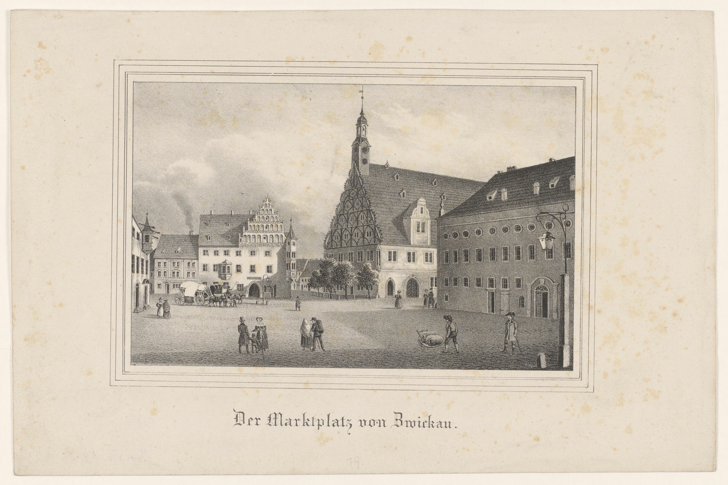 Der Marktplatz von Zwickau (KUNSTSAMMLUNGEN ZWICKAU Max-Pechstein-Museum RR-F)