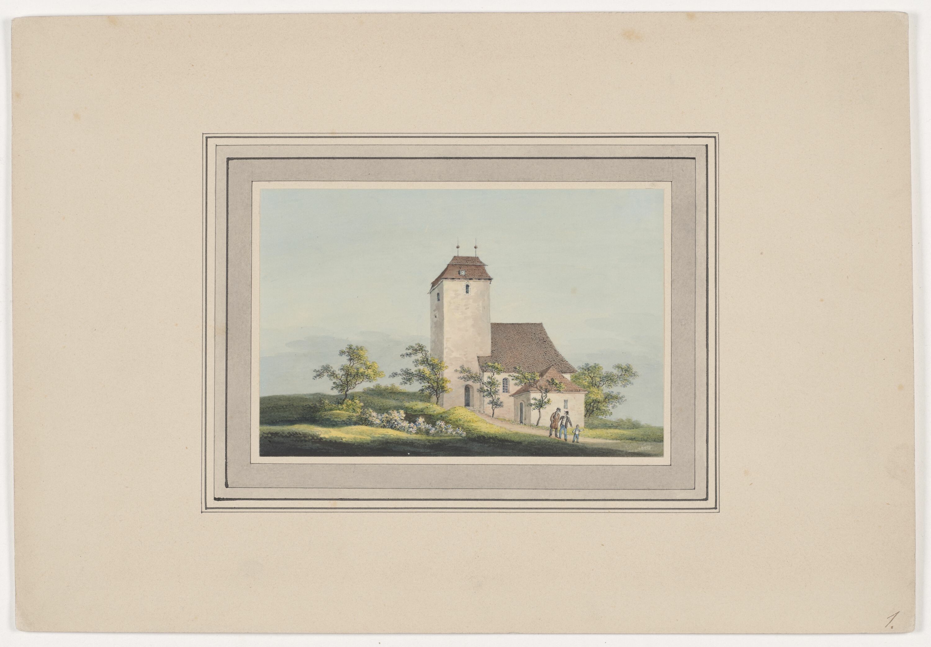 Kirche zu Rottmannsdorf, aus Mappe: Dorfkirchen der Ephorie Zwickau, Blatt 1 (KUNSTSAMMLUNGEN ZWICKAU Max-Pechstein-Museum RR-F)
