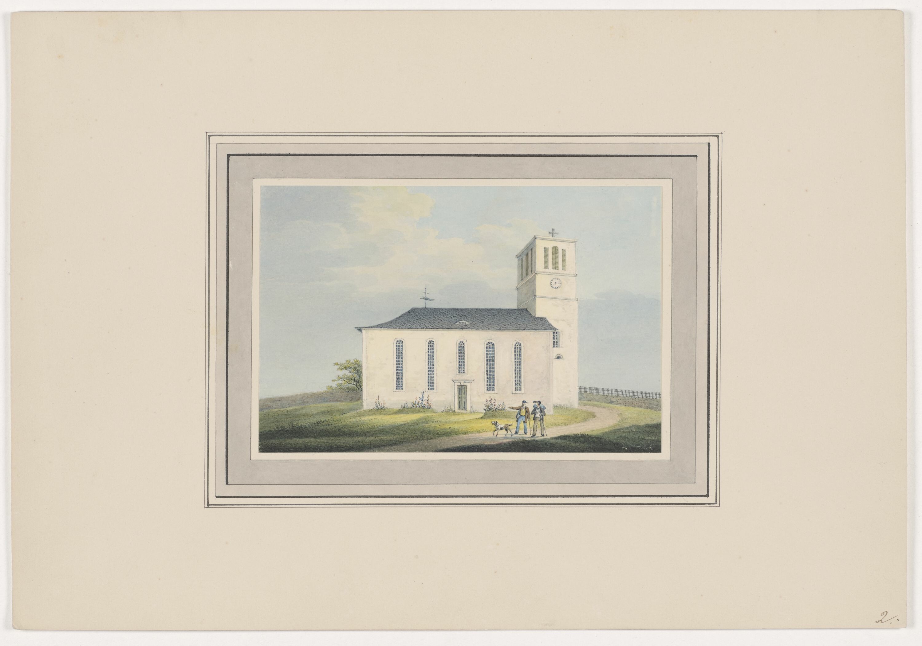 Kirche zu Mosel, aus Mappe: Dorfkirchen der Ephorie Zwickau, Blatt 2 (KUNSTSAMMLUNGEN ZWICKAU Max-Pechstein-Museum RR-F)