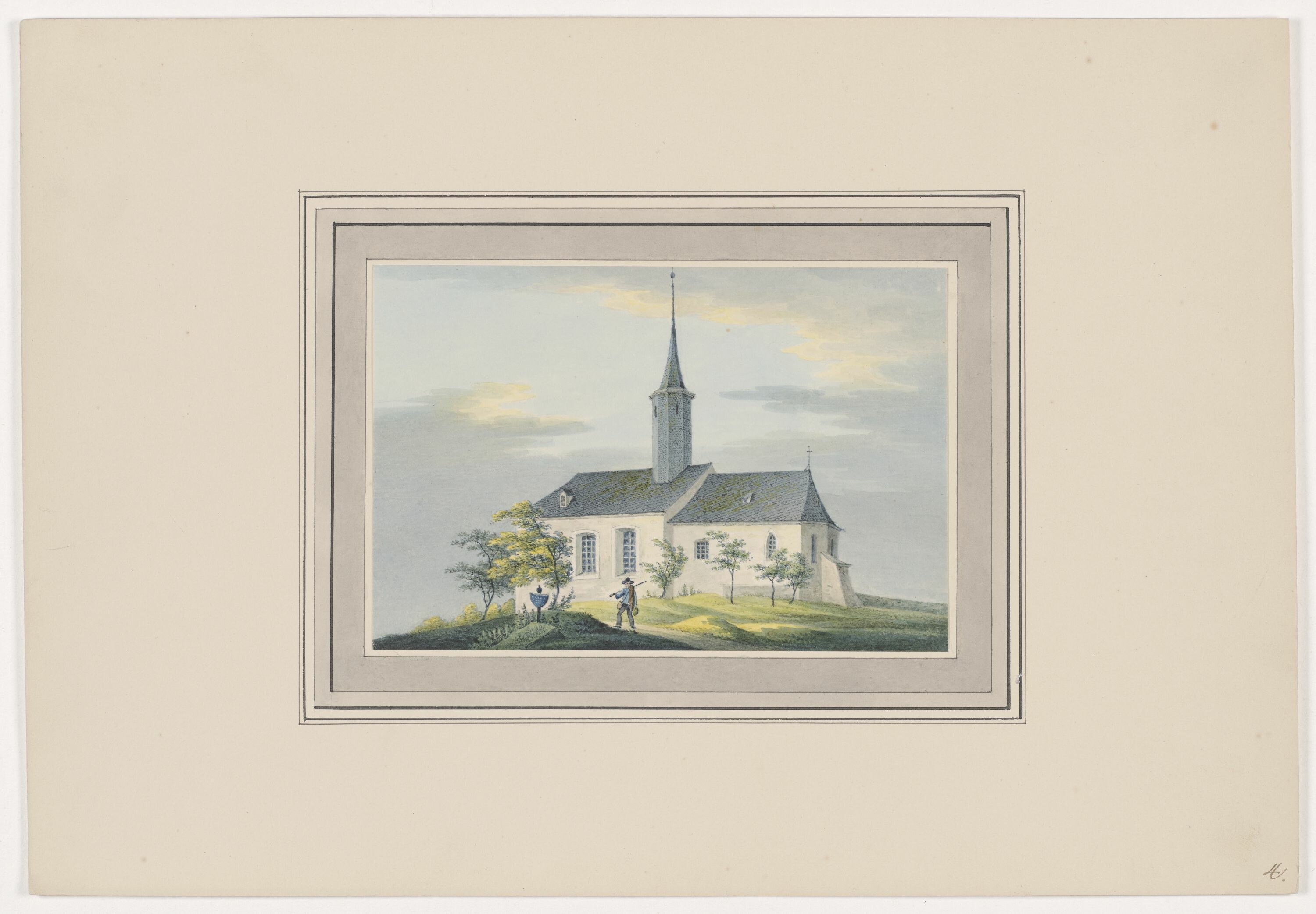 Kirche zu Niederschindmaas, aus Mappe: Dorfkirchen der Ephorie Zwickau, Blatt 4 (KUNSTSAMMLUNGEN ZWICKAU Max-Pechstein-Museum RR-F)