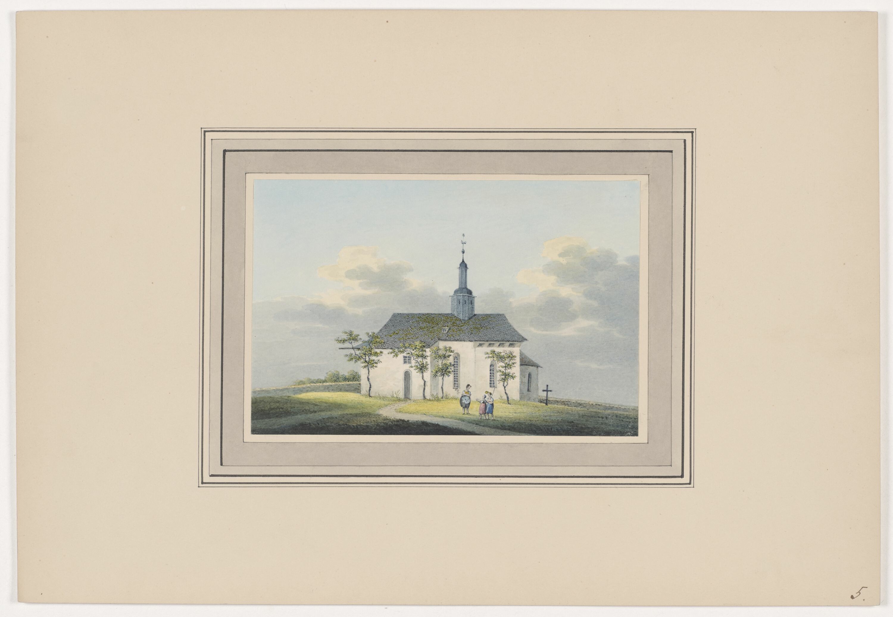 Kirche zu Crinitz, aus Mappe: Dorfkirchen der Ephorie Zwickau, Blatt 5 (KUNSTSAMMLUNGEN ZWICKAU Max-Pechstein-Museum RR-F)