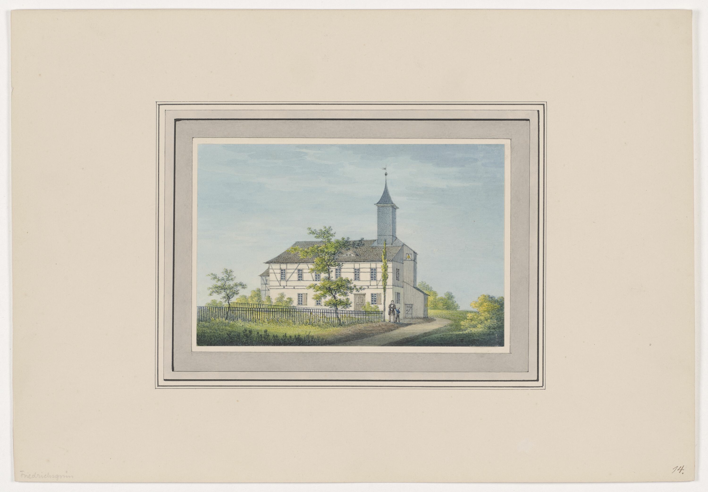 Kirche zu Friedrichsgrün, aus Mappe: Dorfkirchen der Ephorie Zwickau, Blatt 14 (KUNSTSAMMLUNGEN ZWICKAU Max-Pechstein-Museum RR-F)
