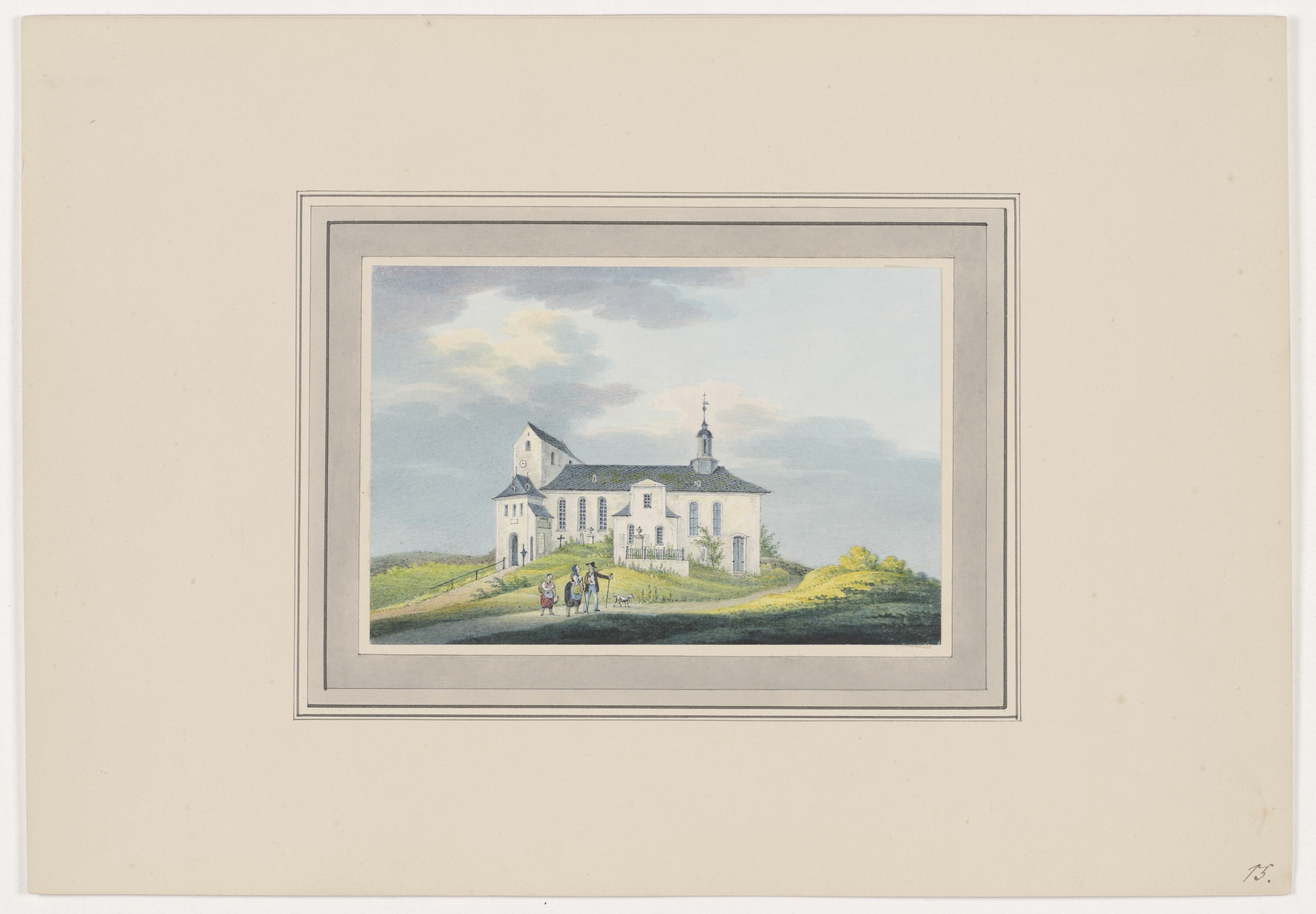 Kirche zu Schönau, aus Mappe: Dorfkirchen der Ephorie Zwickau, Blatt 15 (KUNSTSAMMLUNGEN ZWICKAU Max-Pechstein-Museum RR-F)