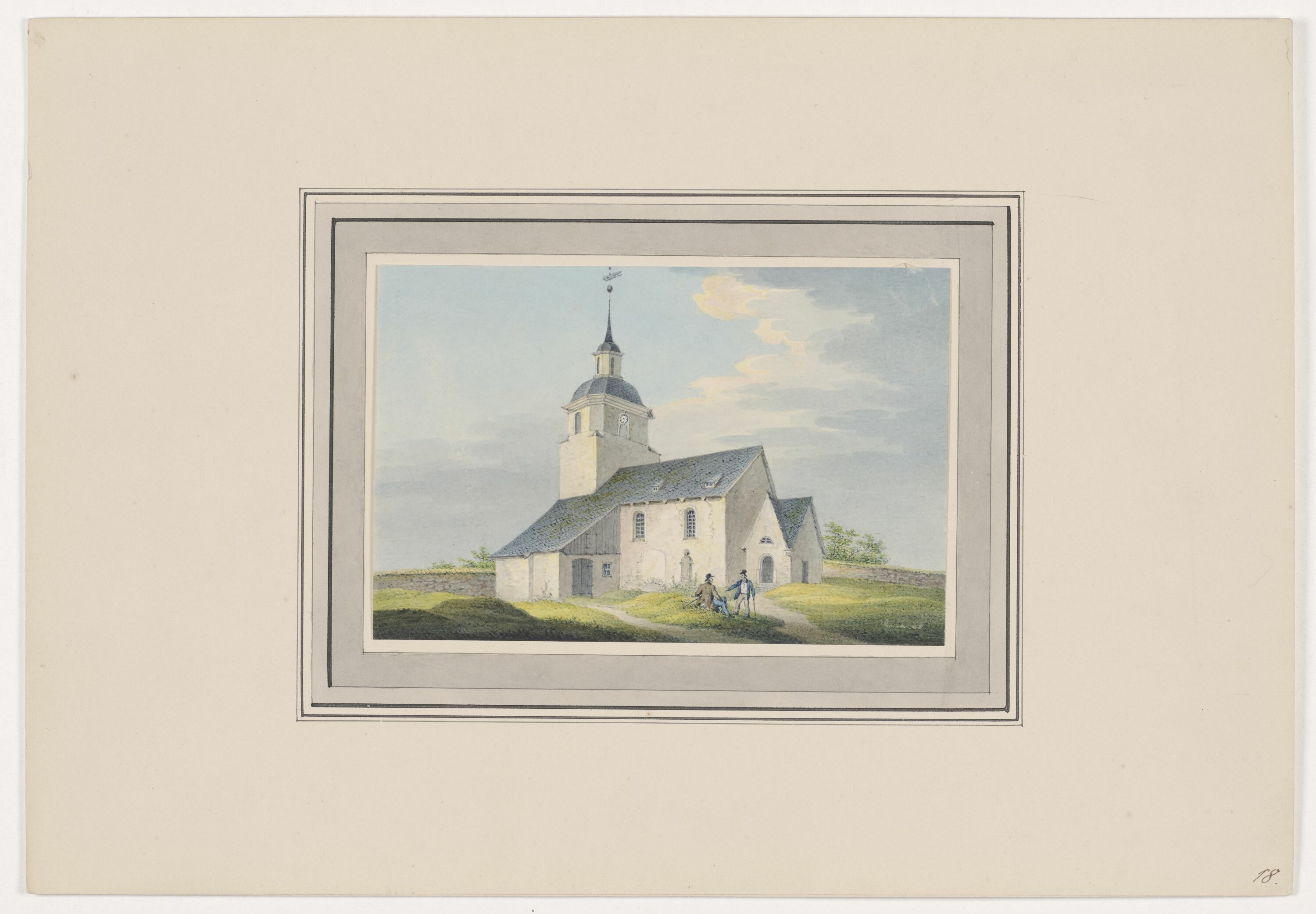 Kirche zu Ortmannsdorf, aus Mappe: Dorfkirchen der Ephorie Zwickau, Blatt 18 (KUNSTSAMMLUNGEN ZWICKAU Max-Pechstein-Museum RR-F)