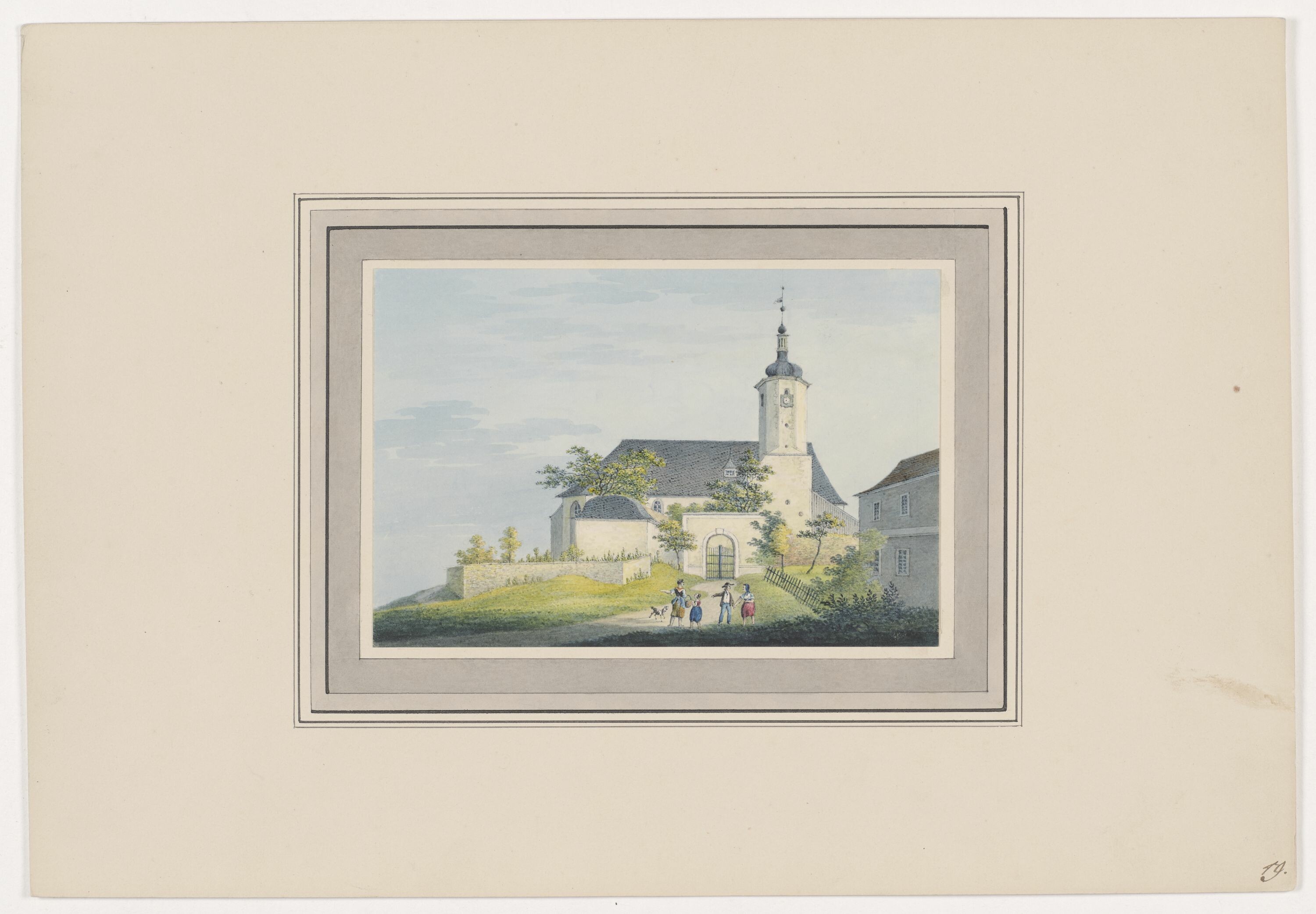 Kirche zu Schönfels, aus Mappe: Dorfkirchen der Ephorie Zwickau, Blatt 19 (KUNSTSAMMLUNGEN ZWICKAU Max-Pechstein-Museum RR-F)