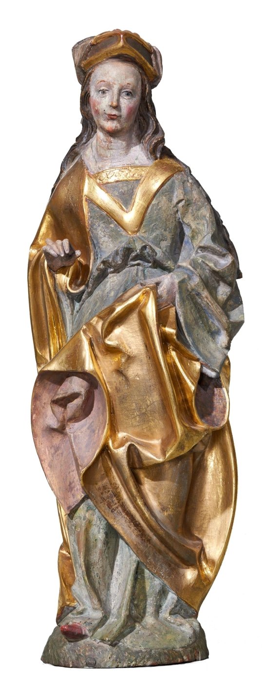 Heilige Katharina, Gesprengefigur aus der Kirche Mülsen St. Jacob (Kunstsammlungen Zwickau Max-Pechstein-Museum CC BY-NC-SA)