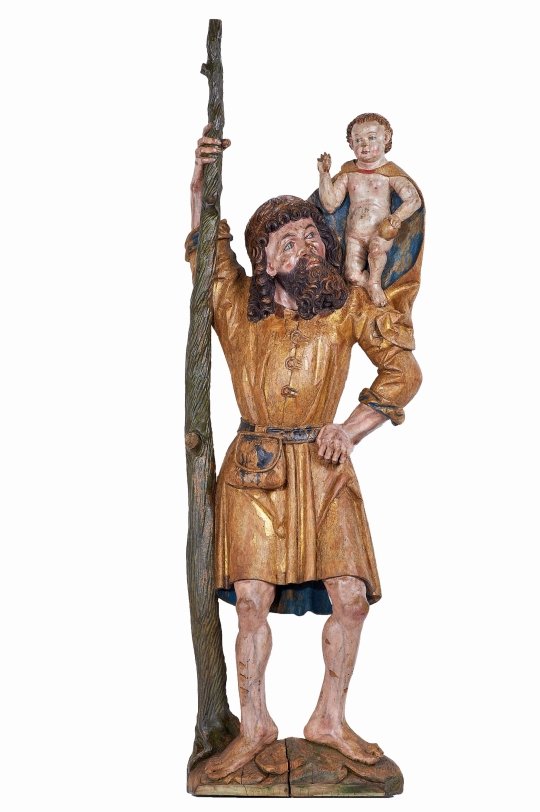Heiliger Christophorus aus der Kirche in Irfersgrün (Kunstsammlungen Zwickau Max-Pechstein-Museum CC BY-NC-SA)
