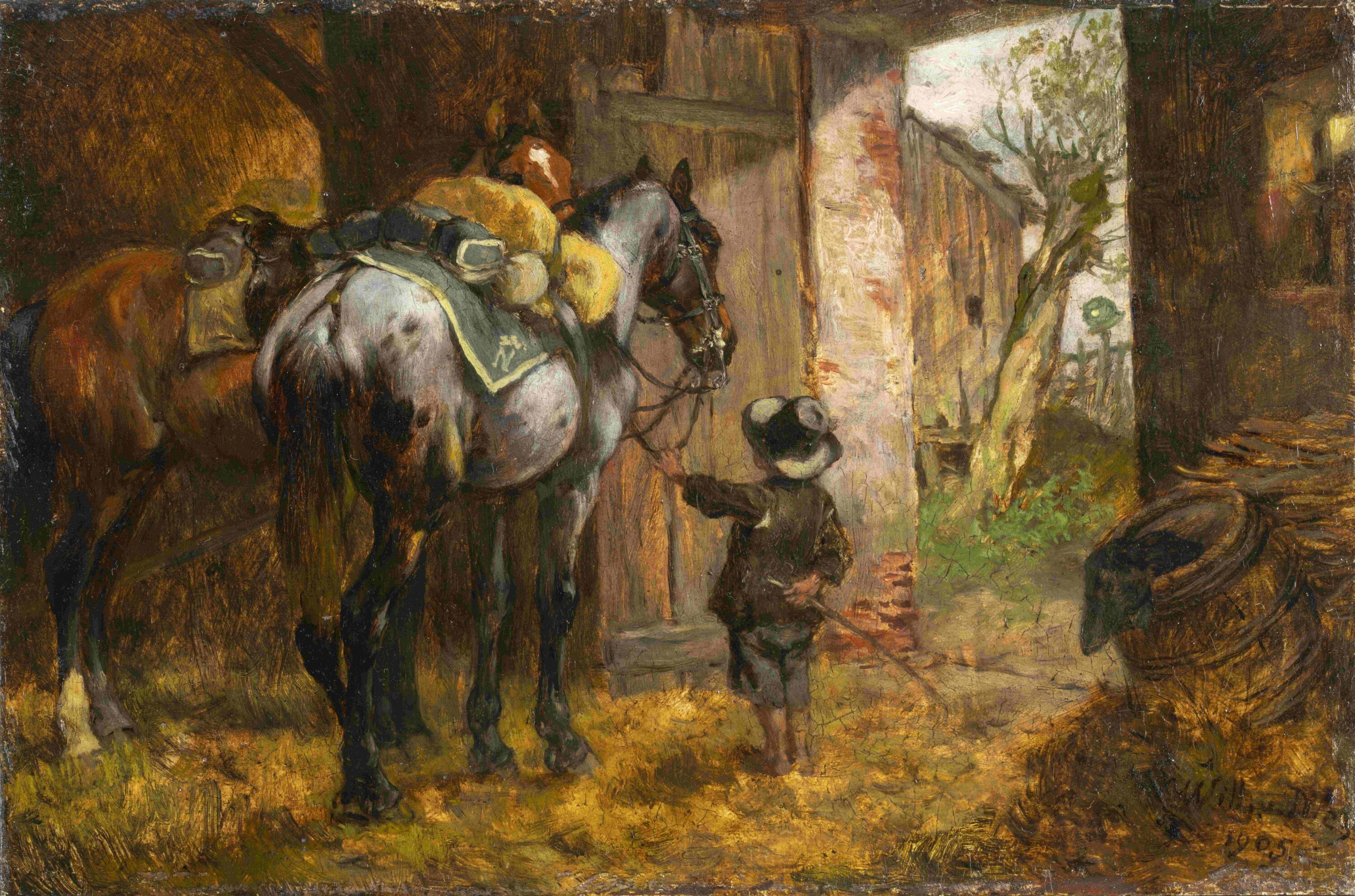 Junge mit Pferden (Kunstsammlungen Chemnitz, Inv.-Nr. 147 CC BY-NC-ND)