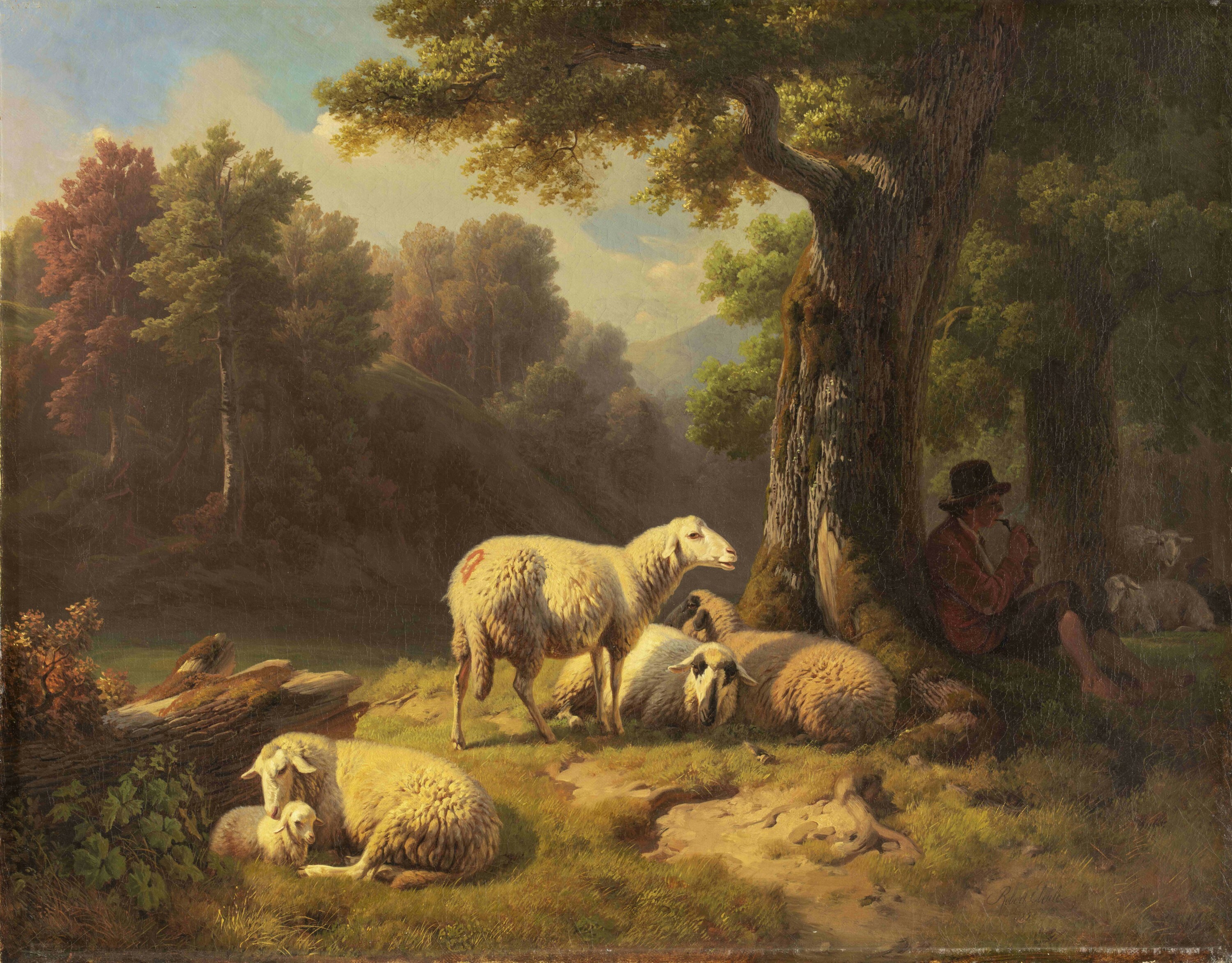 Schafe im Walde (Kunstsammlungen Chemnitz, Inv.-Nr. 13 CC BY-NC-ND)