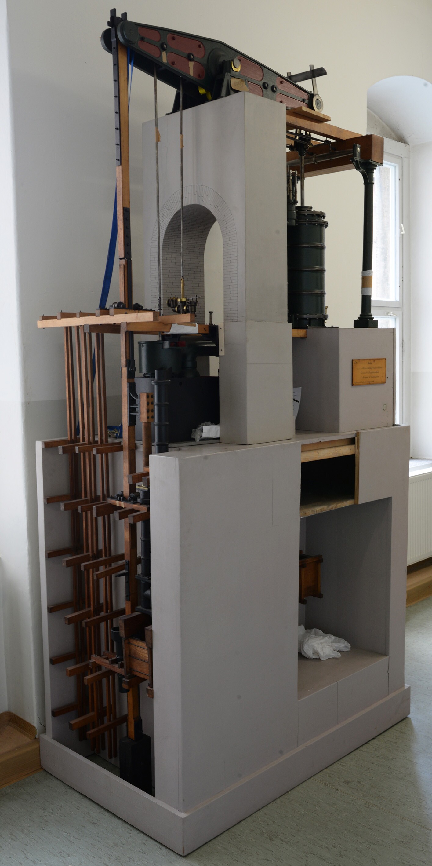 Cornwaller Dampfmaschine (TU Bergakademie Freiberg CC BY-NC-SA)