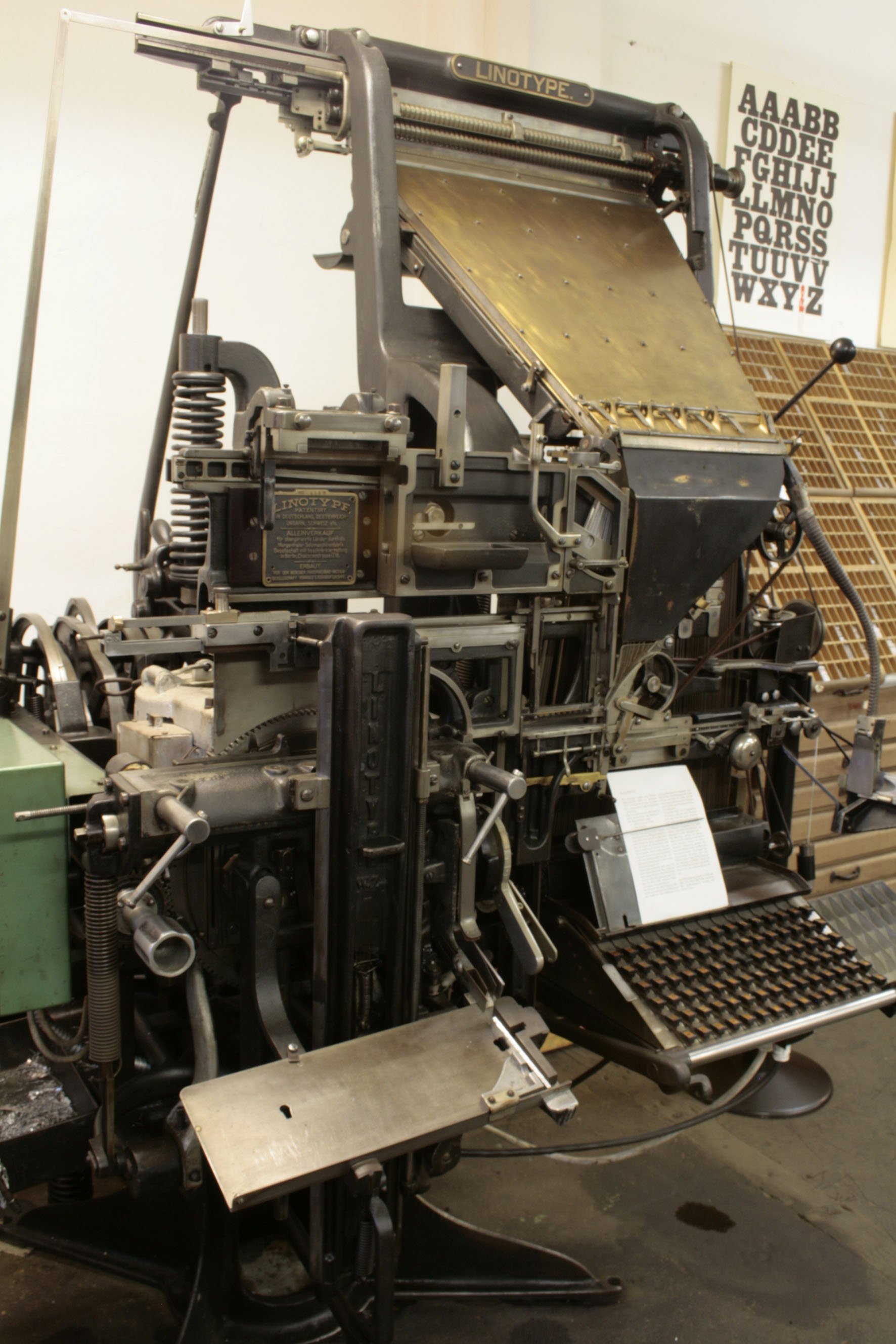 Linotype Simplex Modell 2 (Museum für Druckkunst Leipzig CC BY-NC-SA)