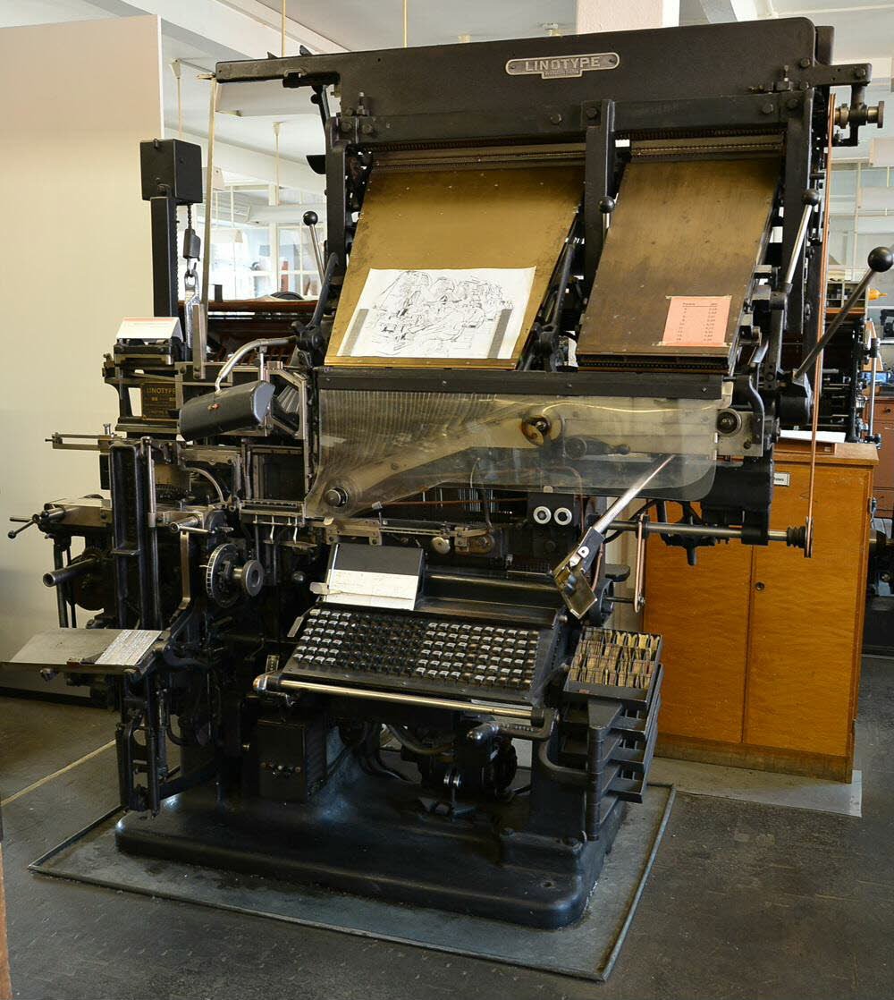 Linotype Modell 18 (Museum für Druckkunst Leipzig CC BY-NC-SA)
