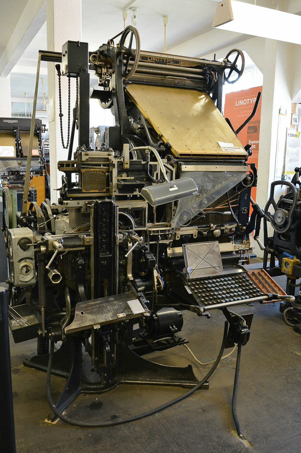 Doppelmagazin-Linotype Modell 5 (Museum für Druckkunst Leipzig CC BY-NC-SA)