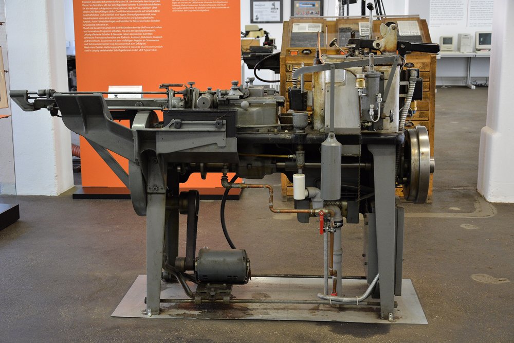 Regletten- und Liniengießmaschine "Elrod" (Museum für Druckkunst Leipzig CC BY-NC-SA)
