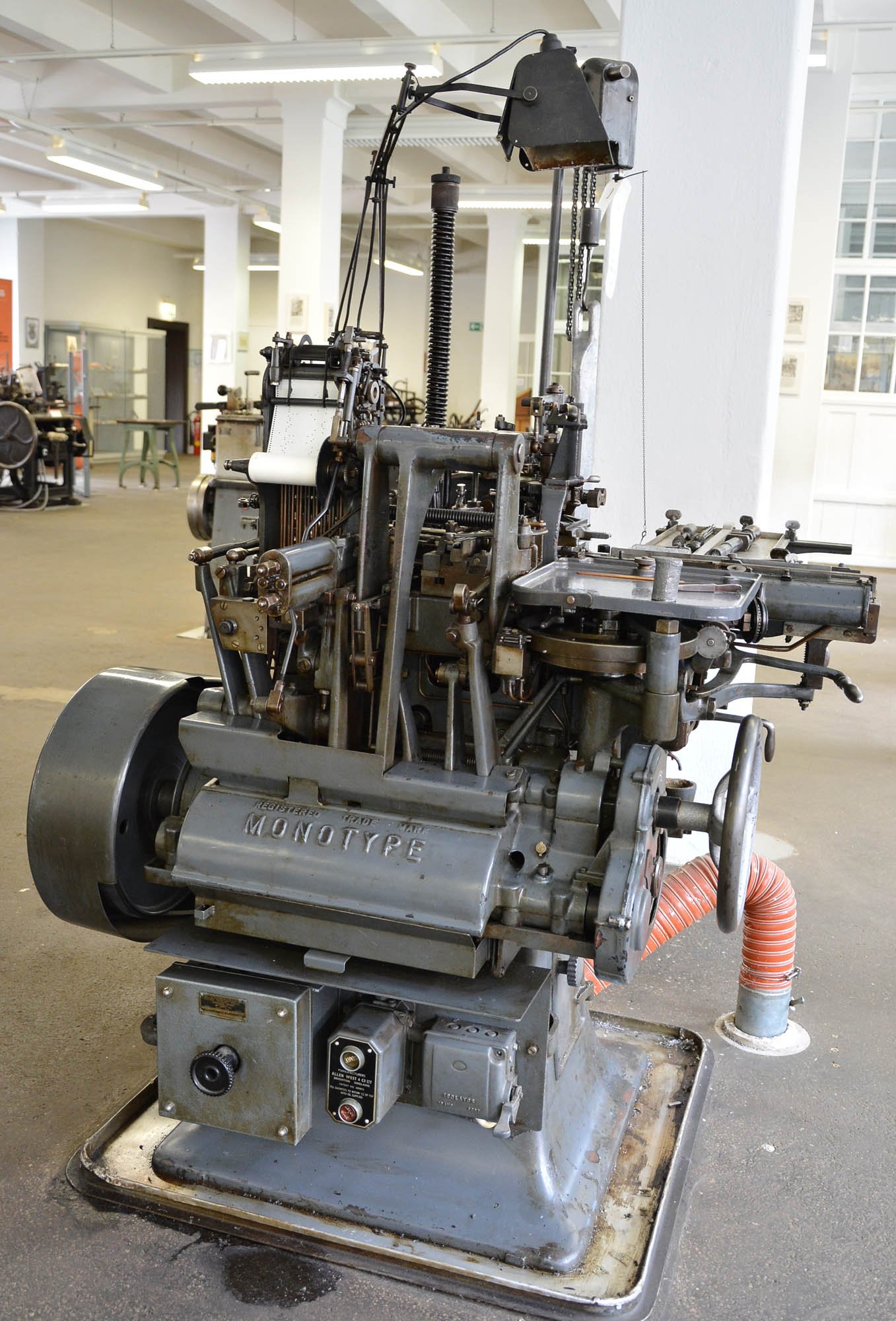 Monotype-Gießmaschine (Museum für Druckkunst Leipzig CC BY-NC-SA)