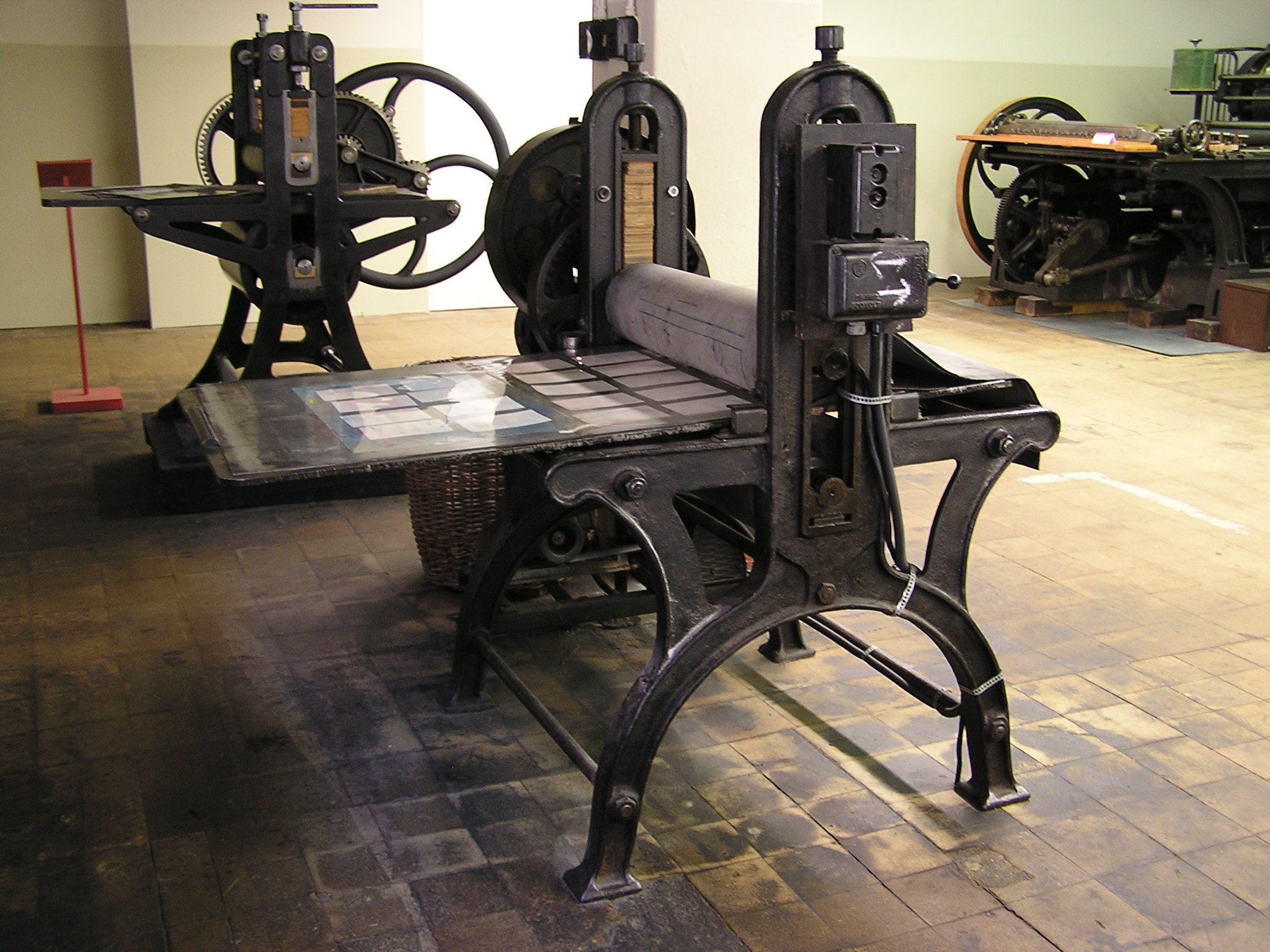Kupferdruckpresse (Museum für Druckkunst Leipzig CC BY-NC-SA)