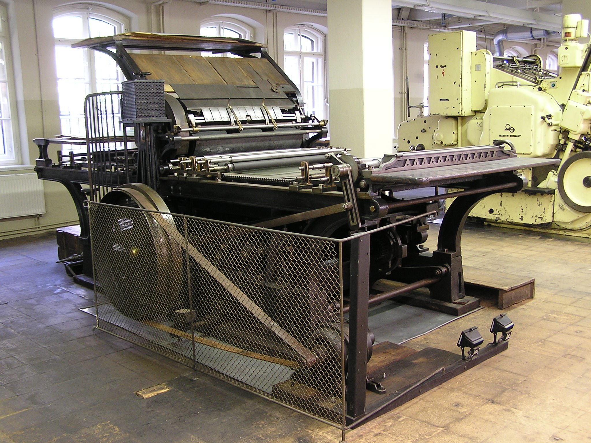 Lichtdruckschnellpresse (Museum für Druckkunst Leipzig CC BY-NC-SA)