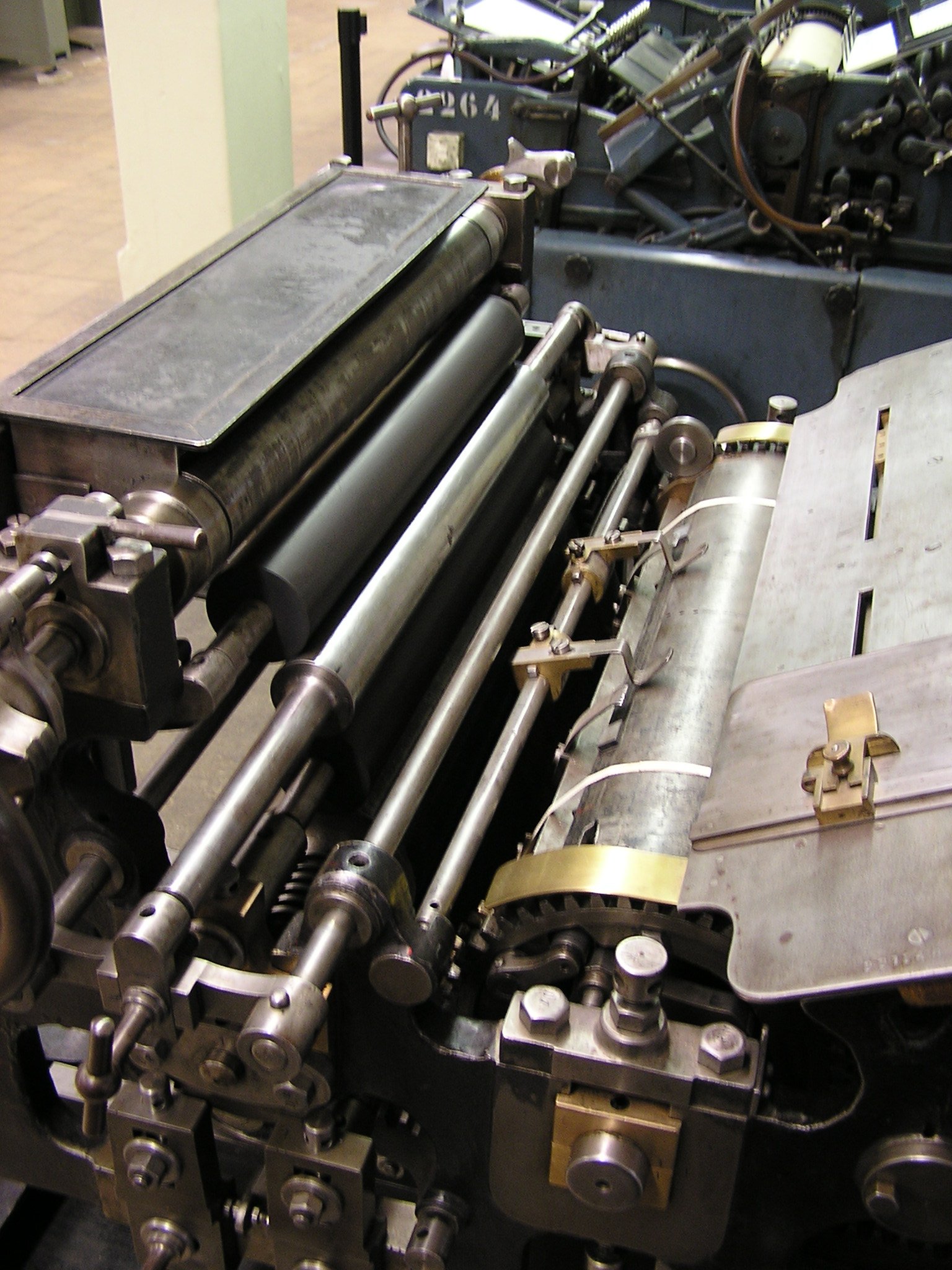 Stoppzylinderpresse (Museum für Druckkunst Leipzig CC BY-NC-SA)