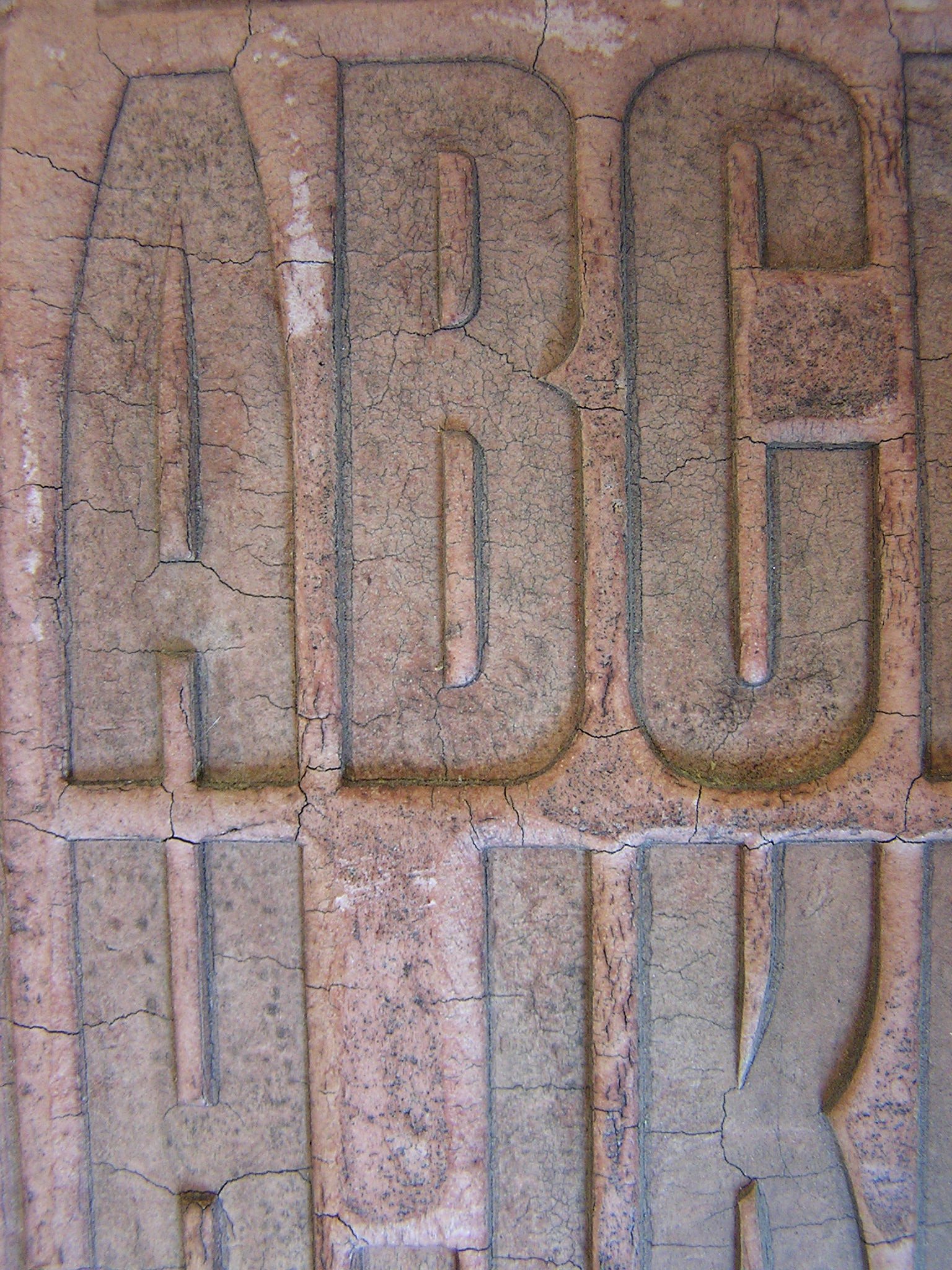 Form für Stempelherstellung "ABC" (Museum für Druckkunst Leipzig CC BY-NC-SA)