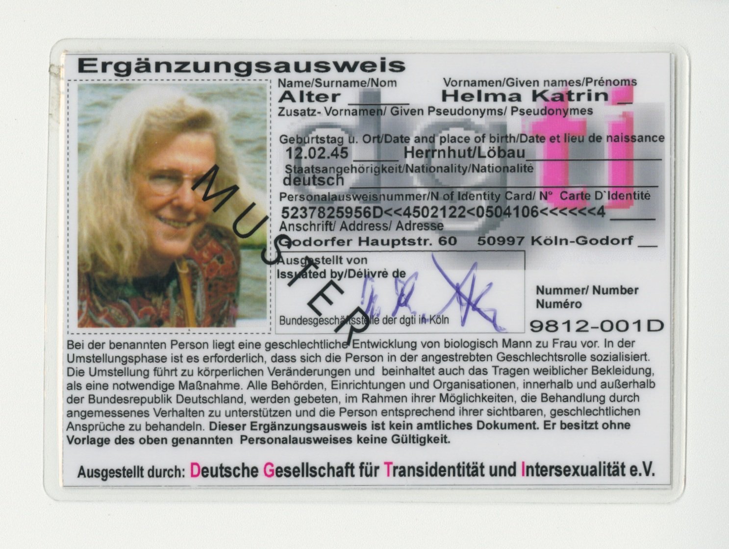 "Ergänzungsausweis" (Frau: Helma Katrin Alter) (Stiftung Deutsches Hygiene-Museum Dresden CC BY-NC-SA)